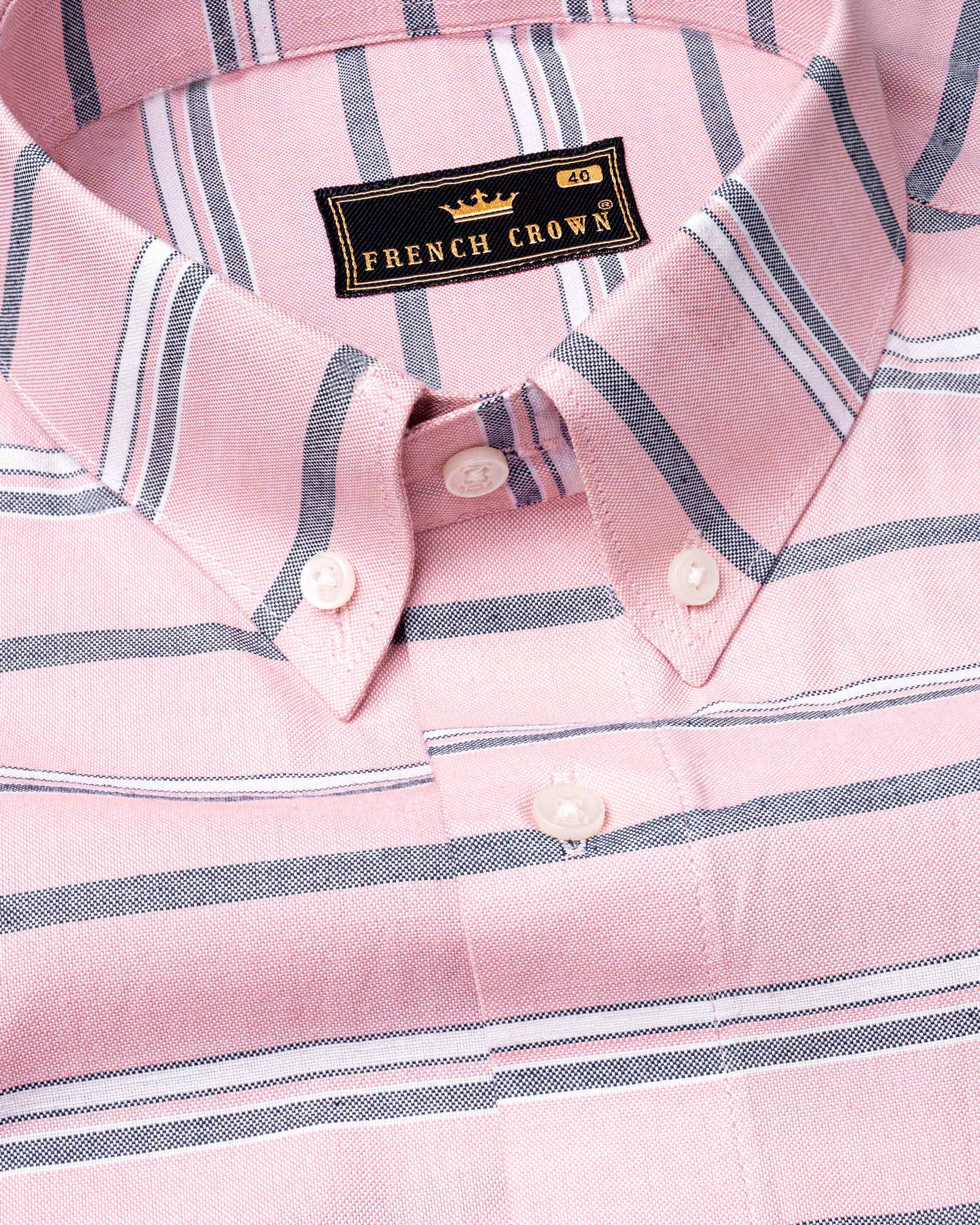 Kawaii Pink and Cadet Grey Striped Oxford Shirt 6998-BD-38, 6998-BD-H-38, 6998-BD-39, 6998-BD-H-39, 6998-BD-40, 6998-BD-H-40, 6998-BD-42, 6998-BD-H-42, 6998-BD-44, 6998-BD-H-44, 6998-BD-46, 6998-BD-H-46, 6998-BD-48, 6998-BD-H-48, 6998-BD-50, 6998-BD-H-50, 6998-BD-52, 6998-BD-H-52