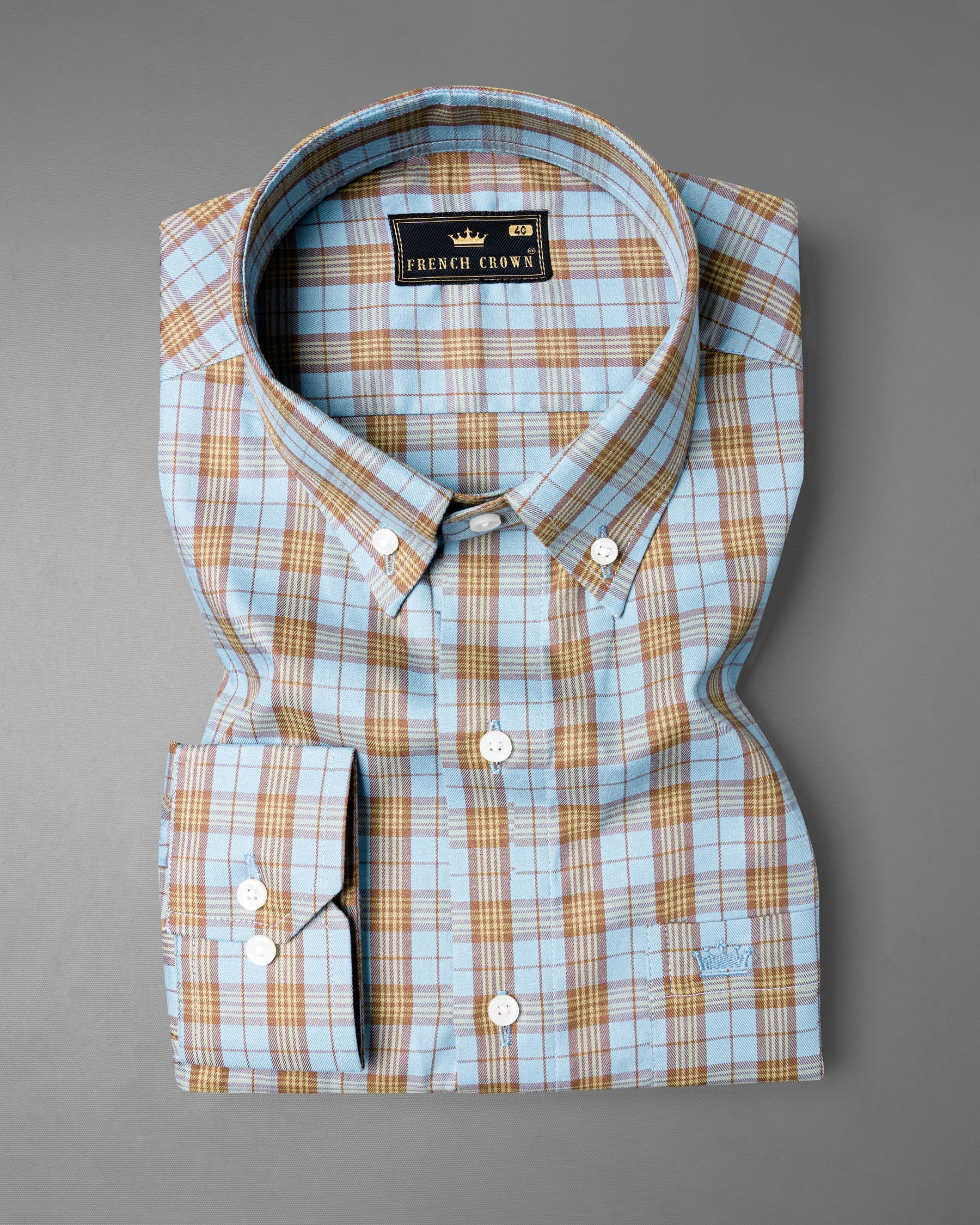 Cloudy Blue Plaid Twill Premium Cotton Shirt 7006-BD-38,7006-BD-38,7006-BD-39,7006-BD-39,7006-BD-40,7006-BD-40,7006-BD-42,7006-BD-42,7006-BD-44,7006-BD-44,7006-BD-46,7006-BD-46,7006-BD-48,7006-BD-48,7006-BD-50,7006-BD-50,7006-BD-52,7006-BD-52