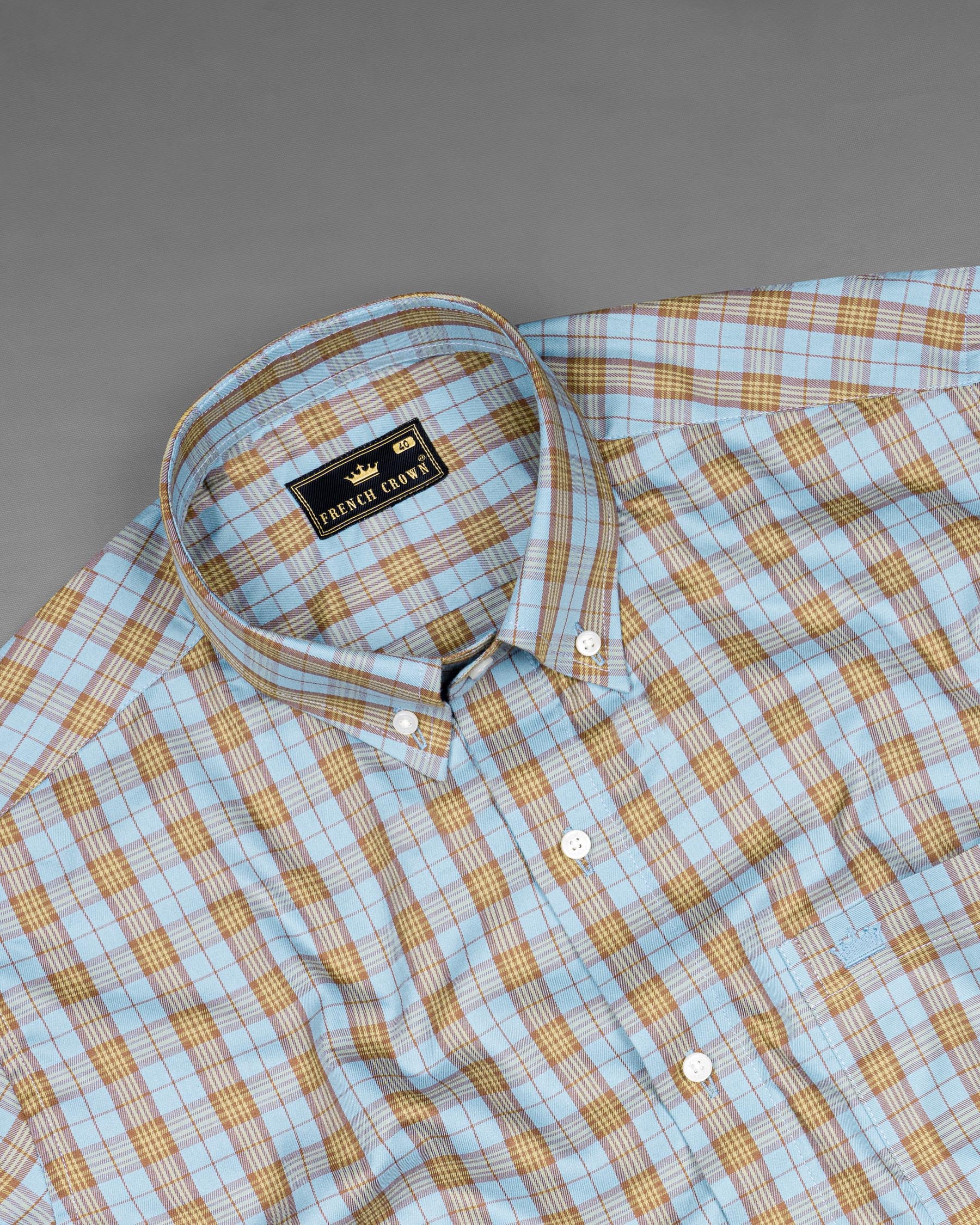 Cloudy Blue Plaid Twill Premium Cotton Shirt 7006-BD-38,7006-BD-38,7006-BD-39,7006-BD-39,7006-BD-40,7006-BD-40,7006-BD-42,7006-BD-42,7006-BD-44,7006-BD-44,7006-BD-46,7006-BD-46,7006-BD-48,7006-BD-48,7006-BD-50,7006-BD-50,7006-BD-52,7006-BD-52