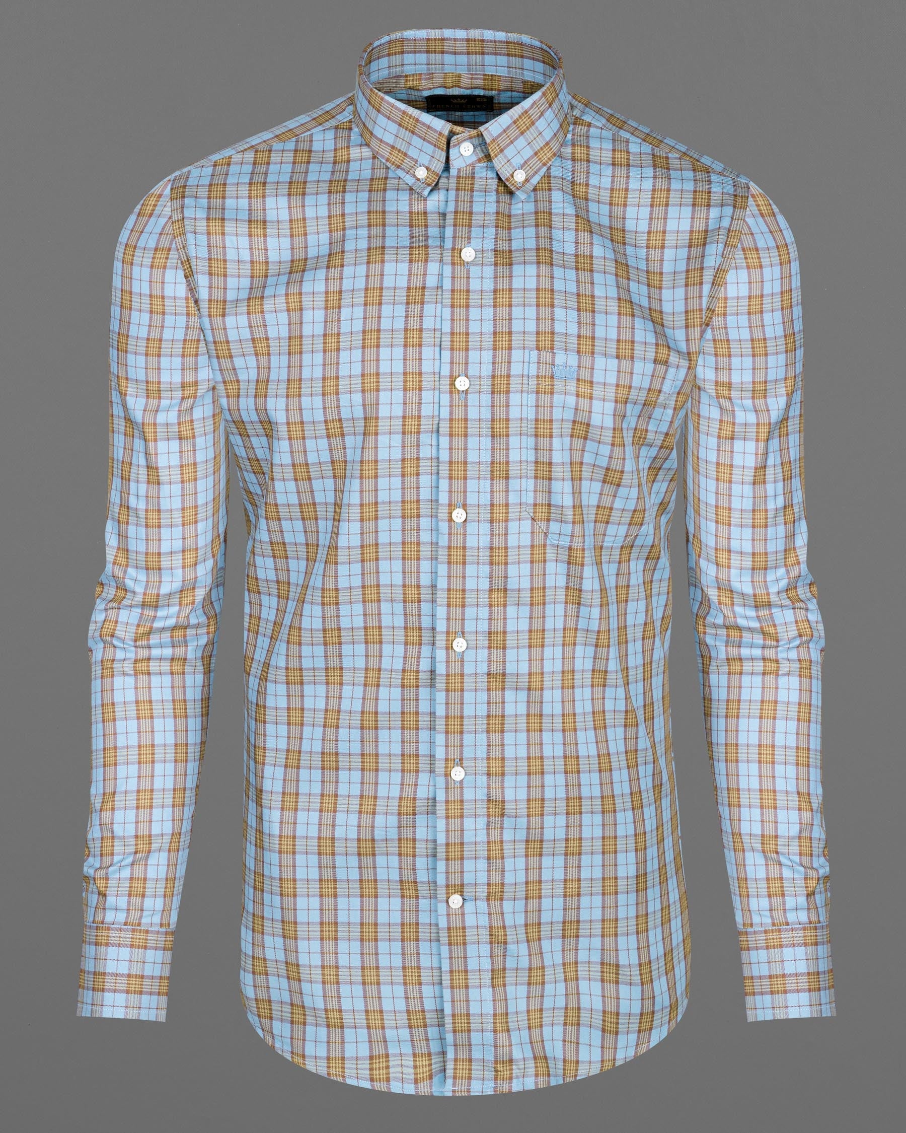 Cloudy Blue Plaid Twill Premium Cotton Shirt 7006-BD-38,7006-BD-38,7006-BD-39,7006-BD-39,7006-BD-40,7006-BD-40,7006-BD-42,7006-BD-42,7006-BD-44,7006-BD-44,7006-BD-46,7006-BD-46,7006-BD-48,7006-BD-48,7006-BD-50,7006-BD-50,7006-BD-52,7006-BD-52