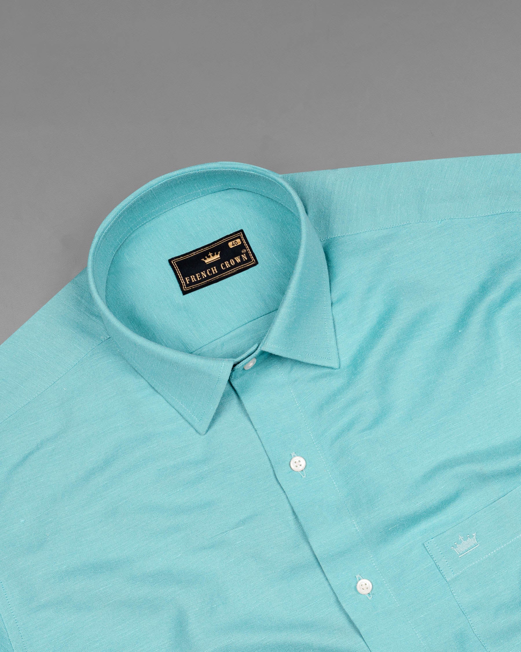 Tiffany Blue Luxurious Linen Shirt 7017-38, 7017-H-38, 7017-39, 7017-H-39, 7017-40, 7017-H-40, 7017-42, 7017-H-42, 7017-44, 7017-H-44, 7017-46, 7017-H-46, 7017-48, 7017-H-48, 7017-50, 7017-H-50, 7017-52, 7017-H-52