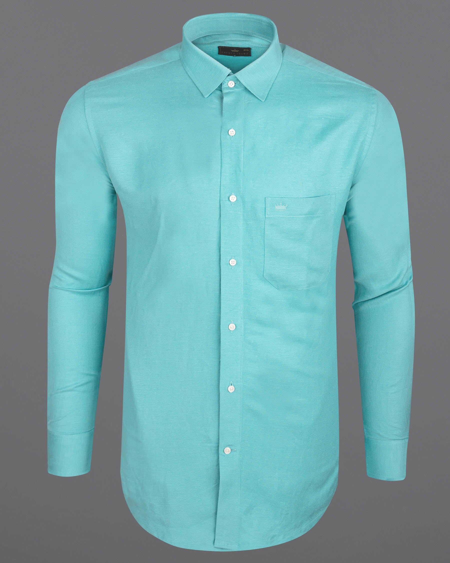 Tiffany Blue Luxurious Linen Shirt 7017-38, 7017-H-38, 7017-39, 7017-H-39, 7017-40, 7017-H-40, 7017-42, 7017-H-42, 7017-44, 7017-H-44, 7017-46, 7017-H-46, 7017-48, 7017-H-48, 7017-50, 7017-H-50, 7017-52, 7017-H-52