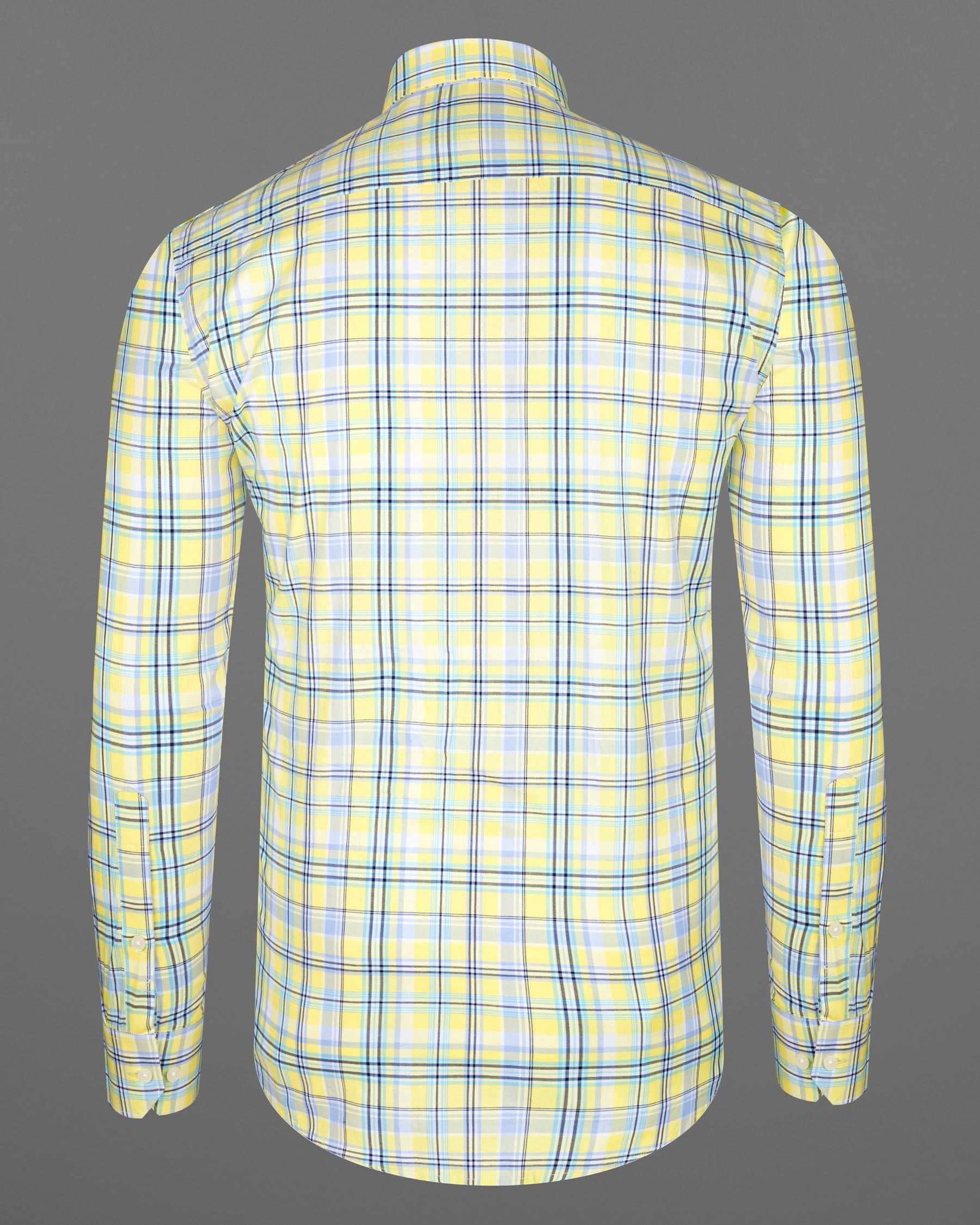 Primrose Yellow with Pale Green Twill Plaid Premium Cotton Shirt 7046-CA-38, 7046-CA-H-38, 7046-CA-39, 7046-CA-H-39, 7046-CA-40, 7046-CA-H-40, 7046-CA-42, 7046-CA-H-42, 7046-CA-44, 7046-CA-H-44, 7046-CA-46, 7046-CA-H-46, 7046-CA-48, 7046-CA-H-48, 7046-CA-50, 7046-CA-H-50, 7046-CA-52, 7046-CA-H-52