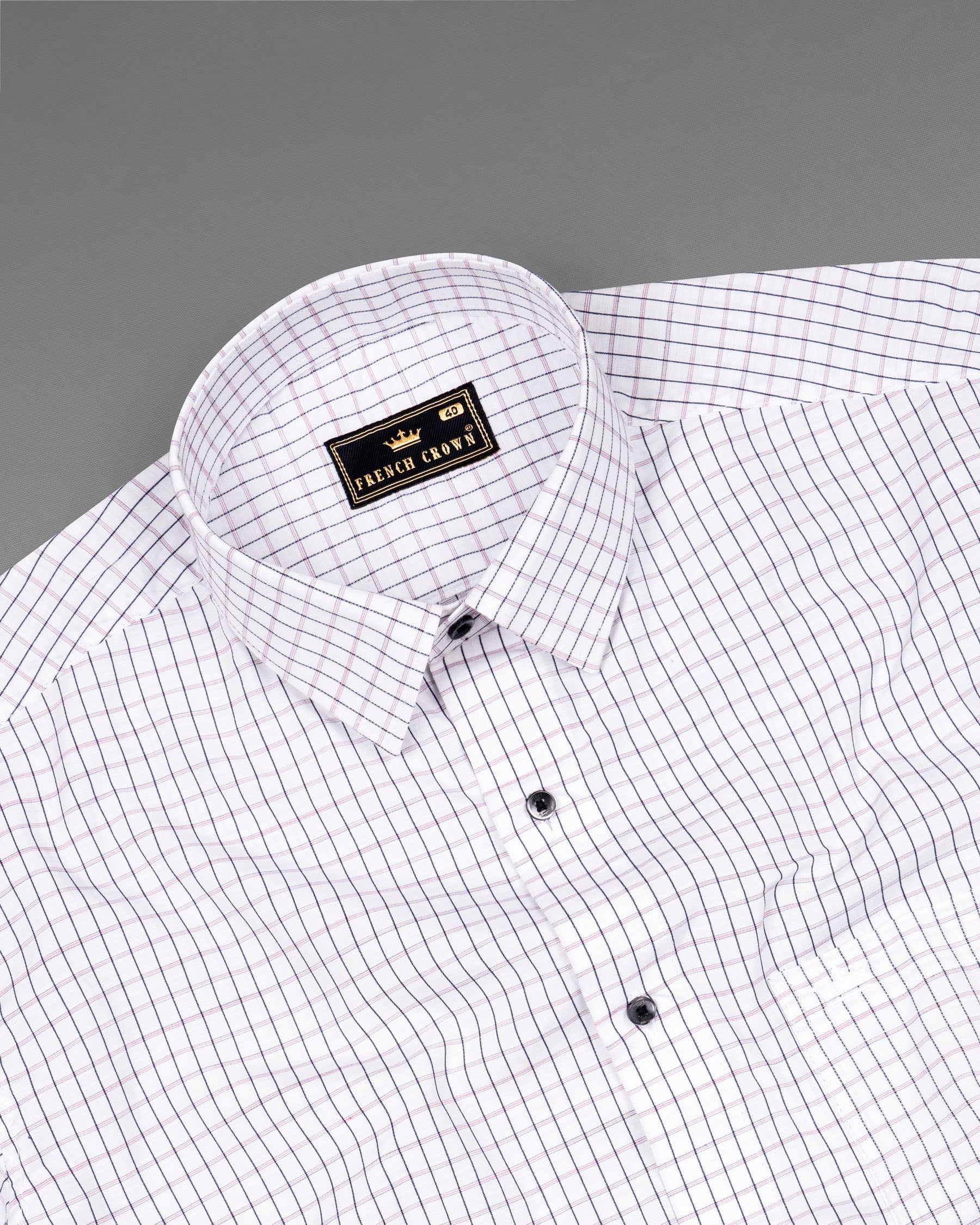 Bright White Checkered Premium Cotton Shirt 7048-BLK-38, 7048-BLK-H-38, 7048-BLK-39, 7048-BLK-H-39, 7048-BLK-40, 7048-BLK-H-40, 7048-BLK-42, 7048-BLK-H-42, 7048-BLK-44, 7048-BLK-H-44, 7048-BLK-46, 7048-BLK-H-46, 7048-BLK-48, 7048-BLK-H-48, 7048-BLK-50, 7048-BLK-H-50, 7048-BLK-52, 7048-BLK-H-52