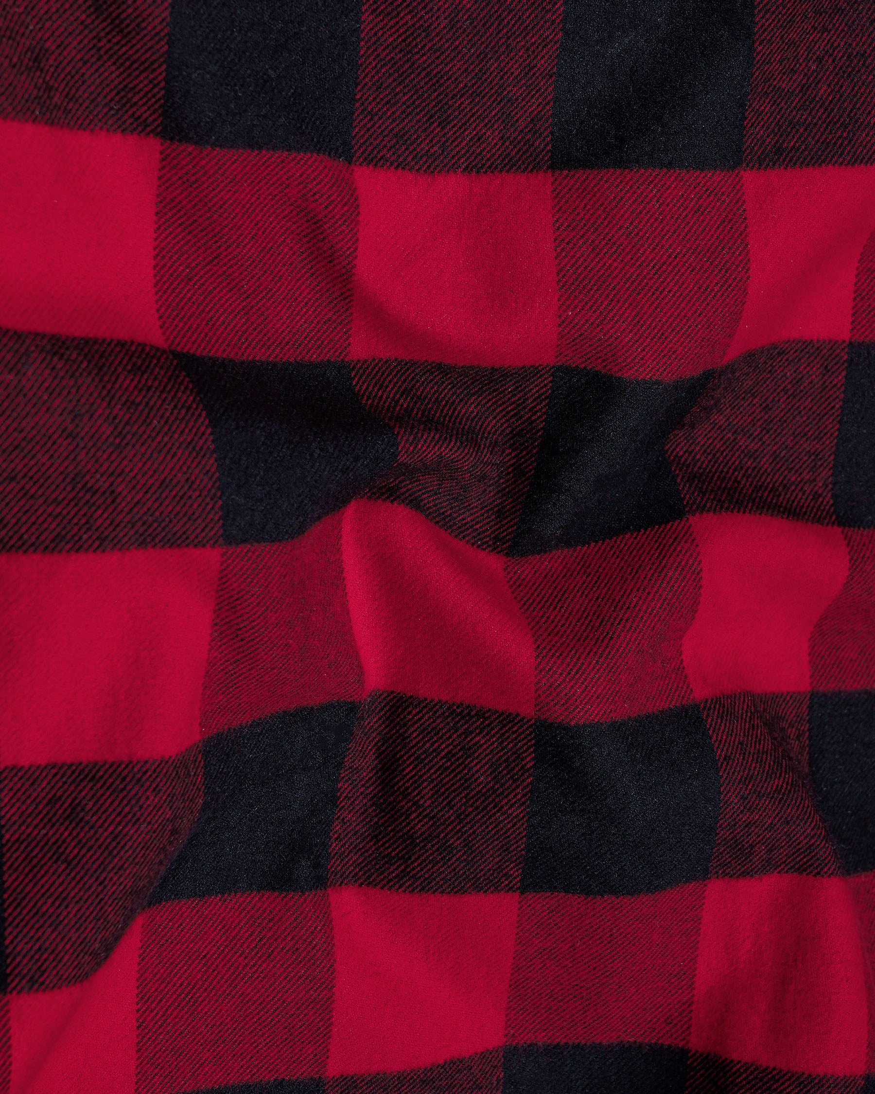 Cardinal Red and Jade Black Flannel Overshirt/Shacket