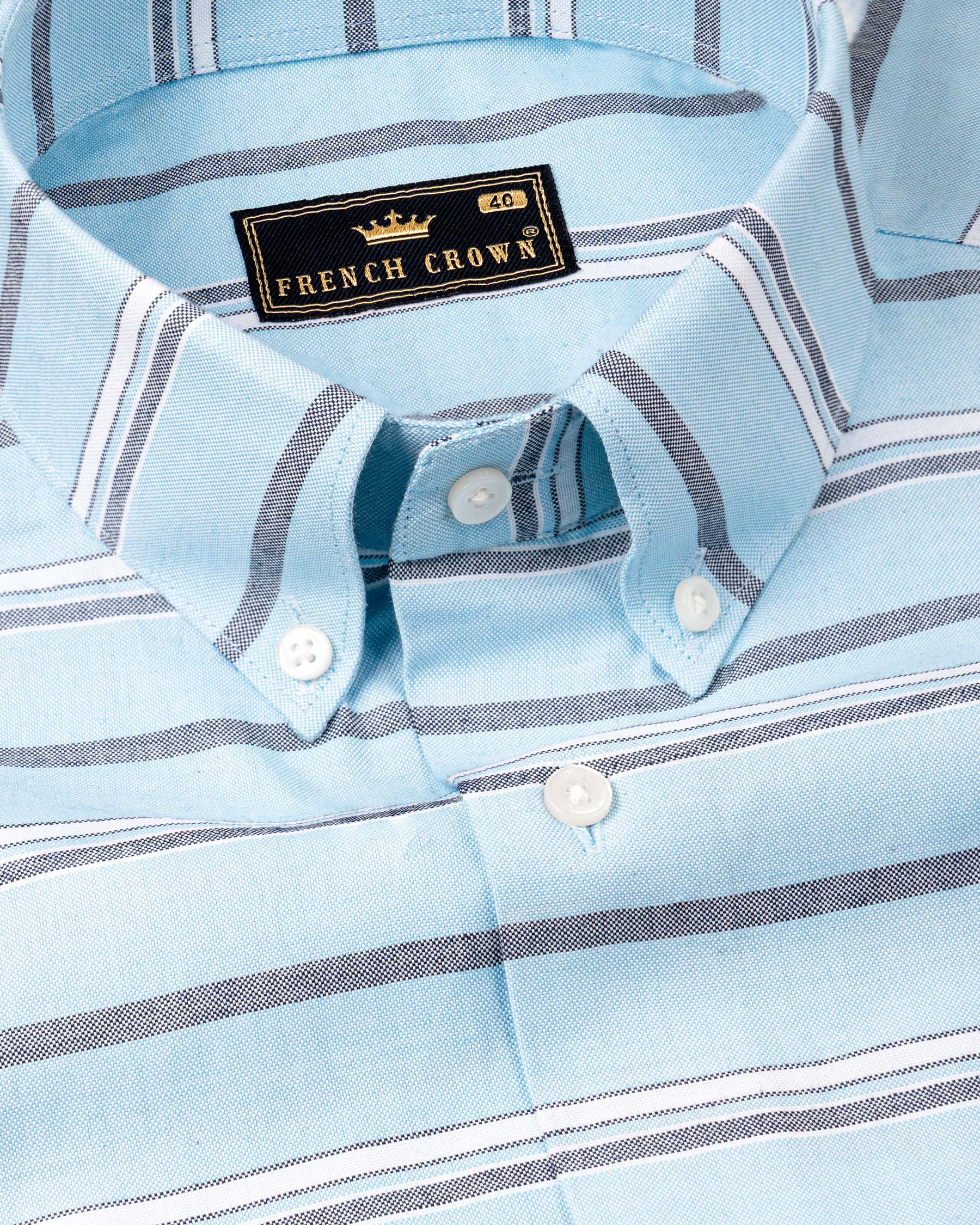 Spindle Blue Horizontal Double Striped Royal Oxford Shirt 7066-BD-38,7066-BD-38,7066-BD-39,7066-BD-39,7066-BD-40,7066-BD-40,7066-BD-42,7066-BD-42,7066-BD-44,7066-BD-44,7066-BD-46,7066-BD-46,7066-BD-48,7066-BD-48,7066-BD-50,7066-BD-50,7066-BD-52,7066-BD-52