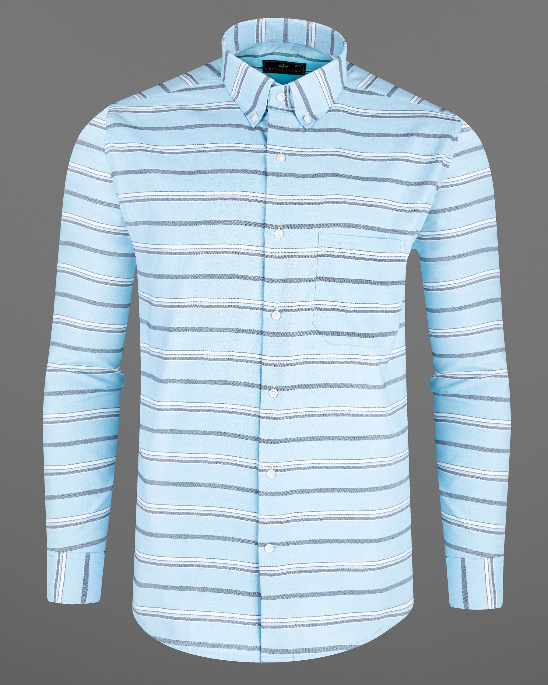 Spindle Blue Horizontal Double Striped Royal Oxford Shirt 7066-BD-38,7066-BD-38,7066-BD-39,7066-BD-39,7066-BD-40,7066-BD-40,7066-BD-42,7066-BD-42,7066-BD-44,7066-BD-44,7066-BD-46,7066-BD-46,7066-BD-48,7066-BD-48,7066-BD-50,7066-BD-50,7066-BD-52,7066-BD-52