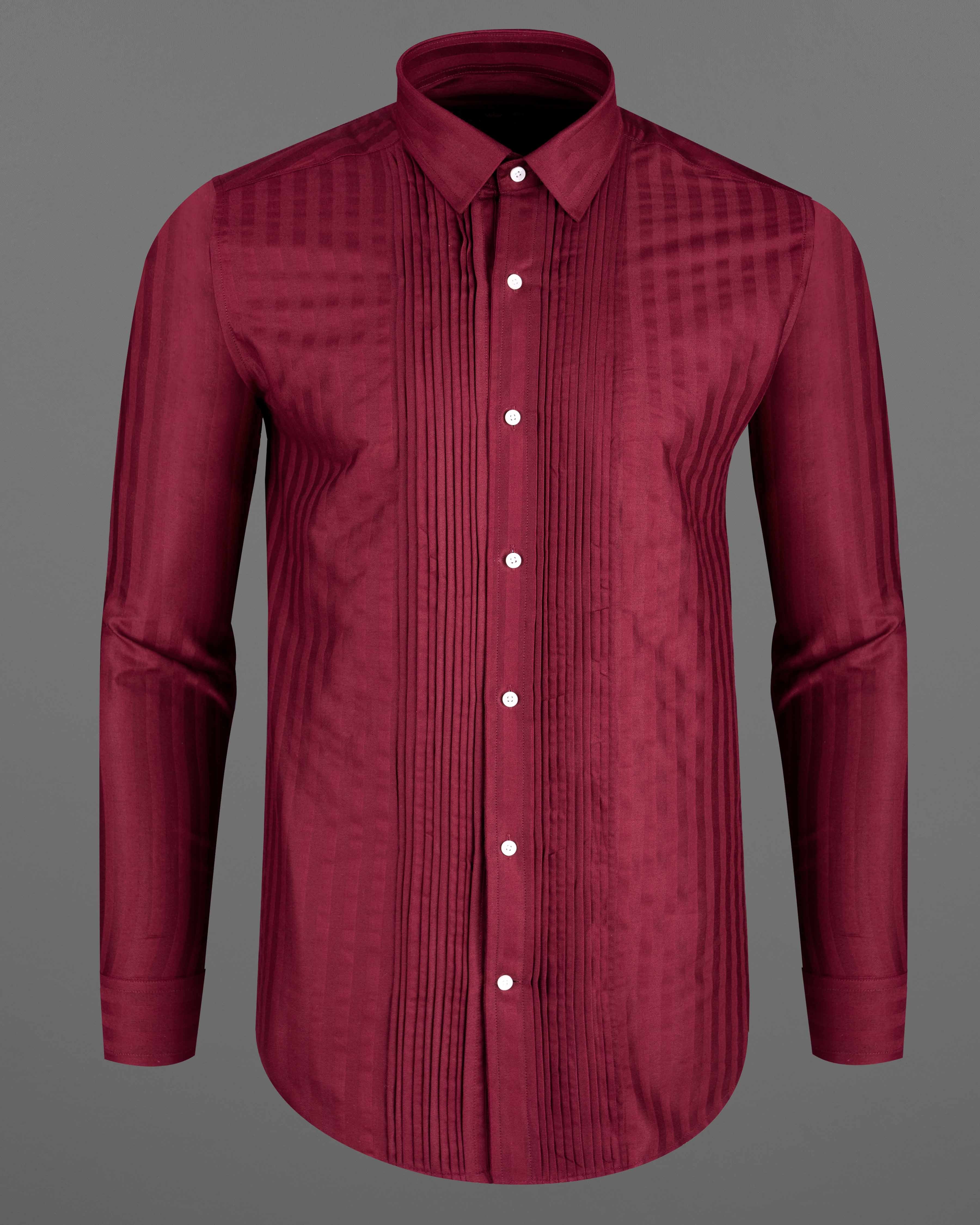 Shiraz Red Snake Pleated  Dobby Textured Premium Giza Cotton Tuxedo Shirt 7076-TXD-38,7076-TXD-38,7076-TXD-39,7076-TXD-39,7076-TXD-40,7076-TXD-40,7076-TXD-42,7076-TXD-42,7076-TXD-44,7076-TXD-44,7076-TXD-46,7076-TXD-46,7076-TXD-48,7076-TXD-48,7076-TXD-50,7076-TXD-50,7076-TXD-52,7076-TXD-52