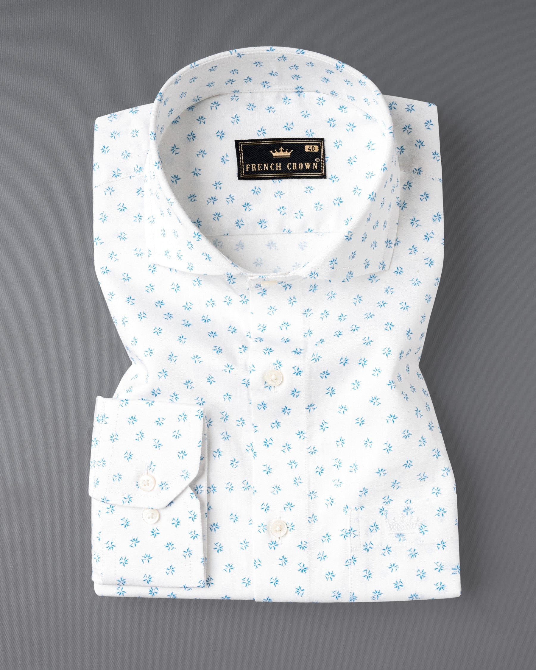 Bright White Leaves Printed Super Soft Premium Cotton Shirt 7080-CA-38,7080-CA-38,7080-CA-39,7080-CA-39,7080-CA-40,7080-CA-40,7080-CA-42,7080-CA-42,7080-CA-44,7080-CA-44,7080-CA-46,7080-CA-46,7080-CA-48,7080-CA-48,7080-CA-50,7080-CA-50,7080-CA-52,7080-CA-52