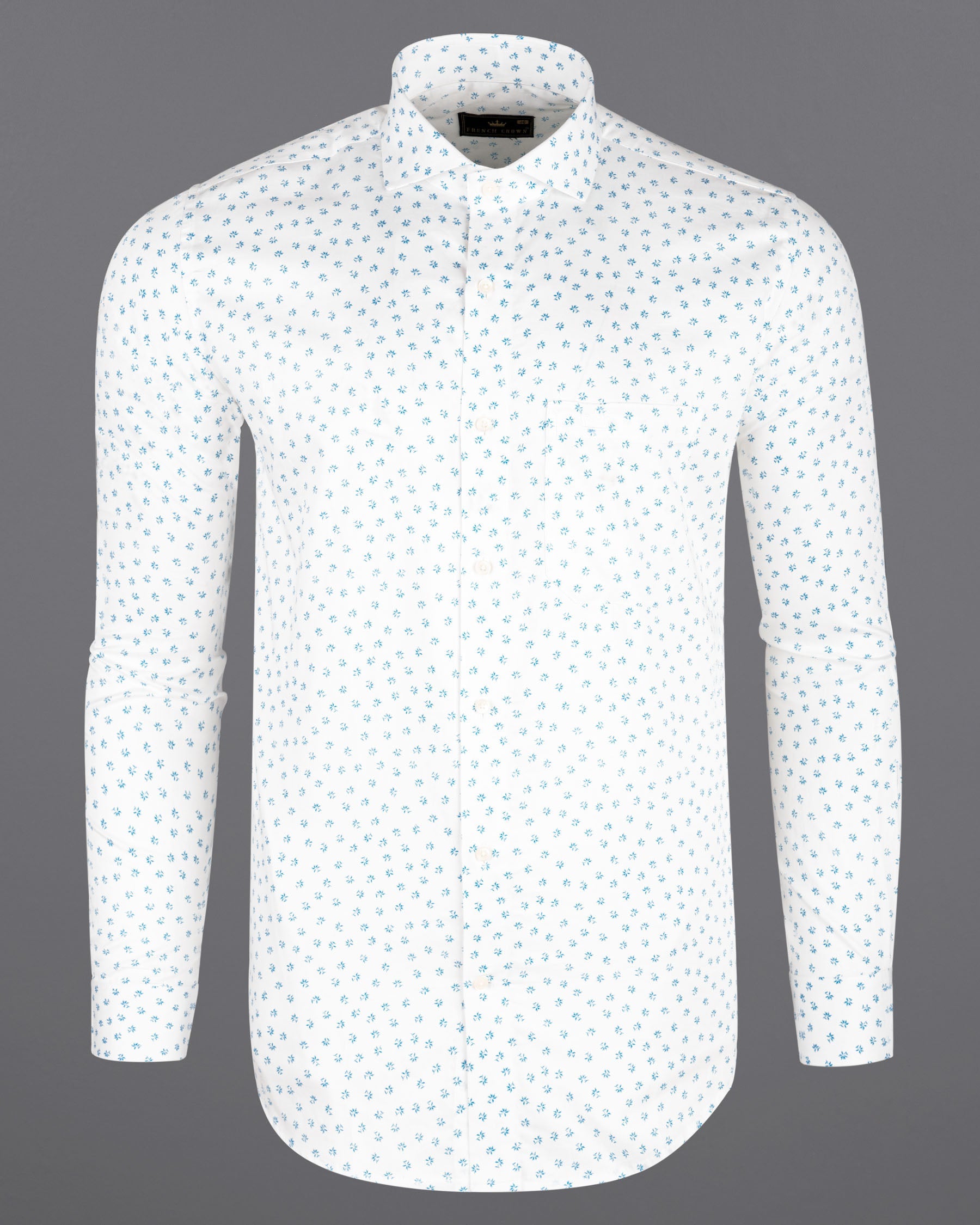 Bright White Leaves Printed Super Soft Premium Cotton Shirt 7080-CA-38,7080-CA-38,7080-CA-39,7080-CA-39,7080-CA-40,7080-CA-40,7080-CA-42,7080-CA-42,7080-CA-44,7080-CA-44,7080-CA-46,7080-CA-46,7080-CA-48,7080-CA-48,7080-CA-50,7080-CA-50,7080-CA-52,7080-CA-52