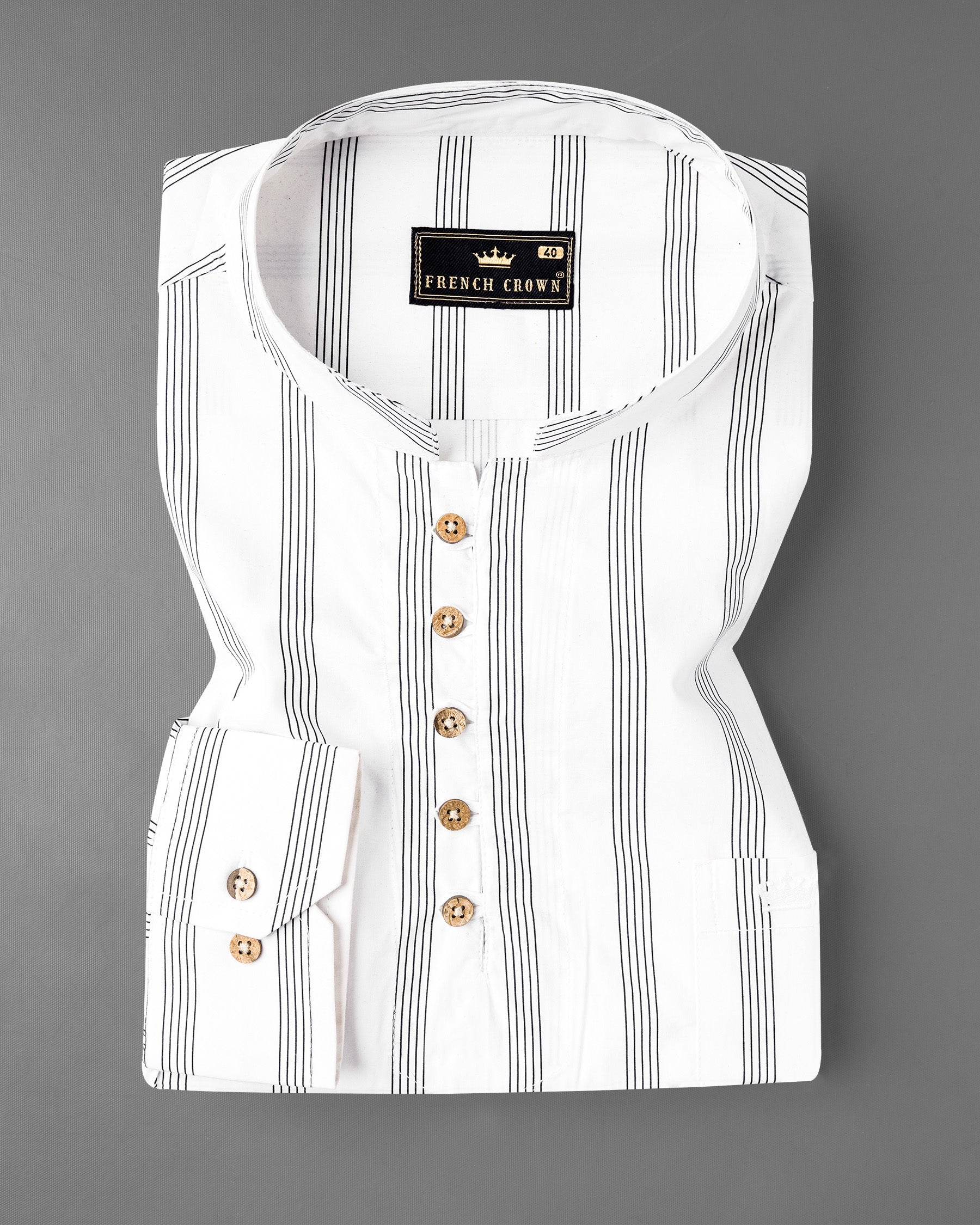 Bright White Pinstriped Twill Premium Cotton Kurta Shirt 7081-KS-38,7081-KS-38,7081-KS-39,7081-KS-39,7081-KS-40,7081-KS-40,7081-KS-42,7081-KS-42,7081-KS-44,7081-KS-44,7081-KS-46,7081-KS-46,7081-KS-48,7081-KS-48,7081-KS-50,7081-KS-50,7081-KS-52,7081-KS-52