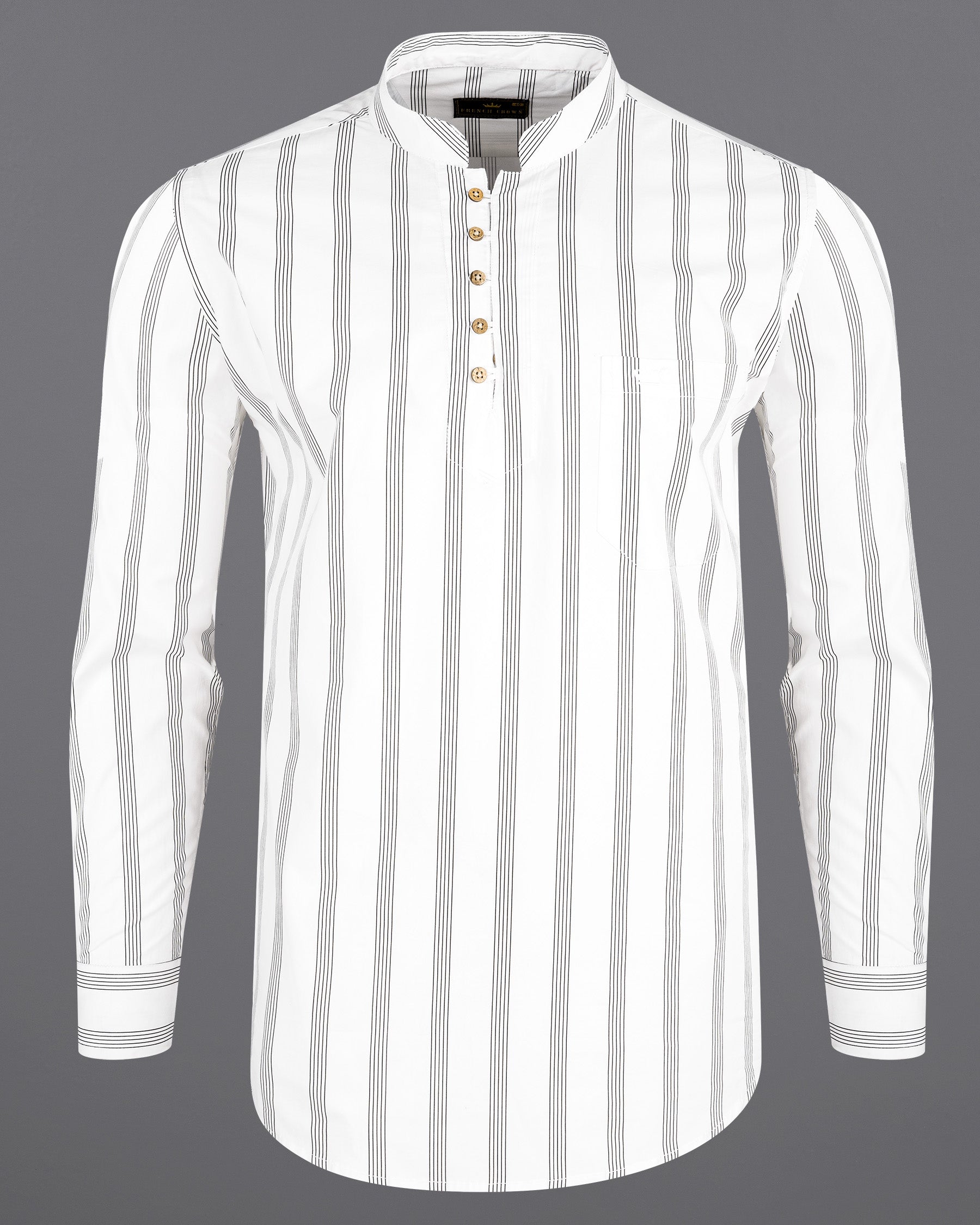 Bright White Pinstriped Twill Premium Cotton Kurta Shirt 7081-KS-38,7081-KS-38,7081-KS-39,7081-KS-39,7081-KS-40,7081-KS-40,7081-KS-42,7081-KS-42,7081-KS-44,7081-KS-44,7081-KS-46,7081-KS-46,7081-KS-48,7081-KS-48,7081-KS-50,7081-KS-50,7081-KS-52,7081-KS-52