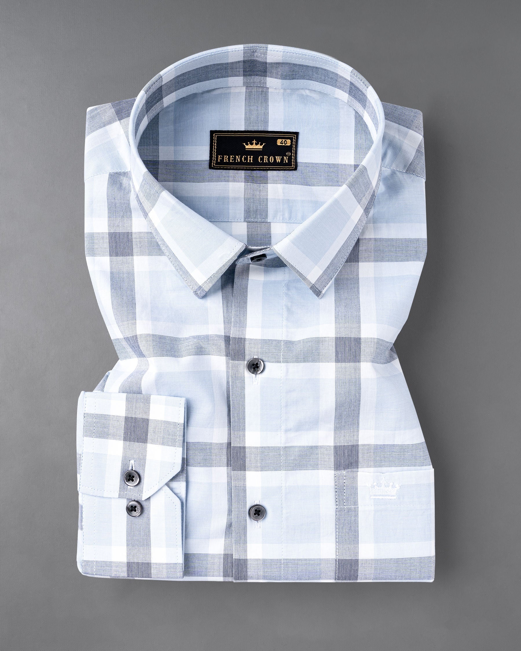 Gainsboro Blue Windowpane Premium Cotton Shirt 7098-BLK-38,7098-BLK-38,7098-BLK-39,7098-BLK-39,7098-BLK-40,7098-BLK-40,7098-BLK-42,7098-BLK-42,7098-BLK-44,7098-BLK-44,7098-BLK-46,7098-BLK-46,7098-BLK-48,7098-BLK-48,7098-BLK-50,7098-BLK-50,7098-BLK-52,7098-BLK-52