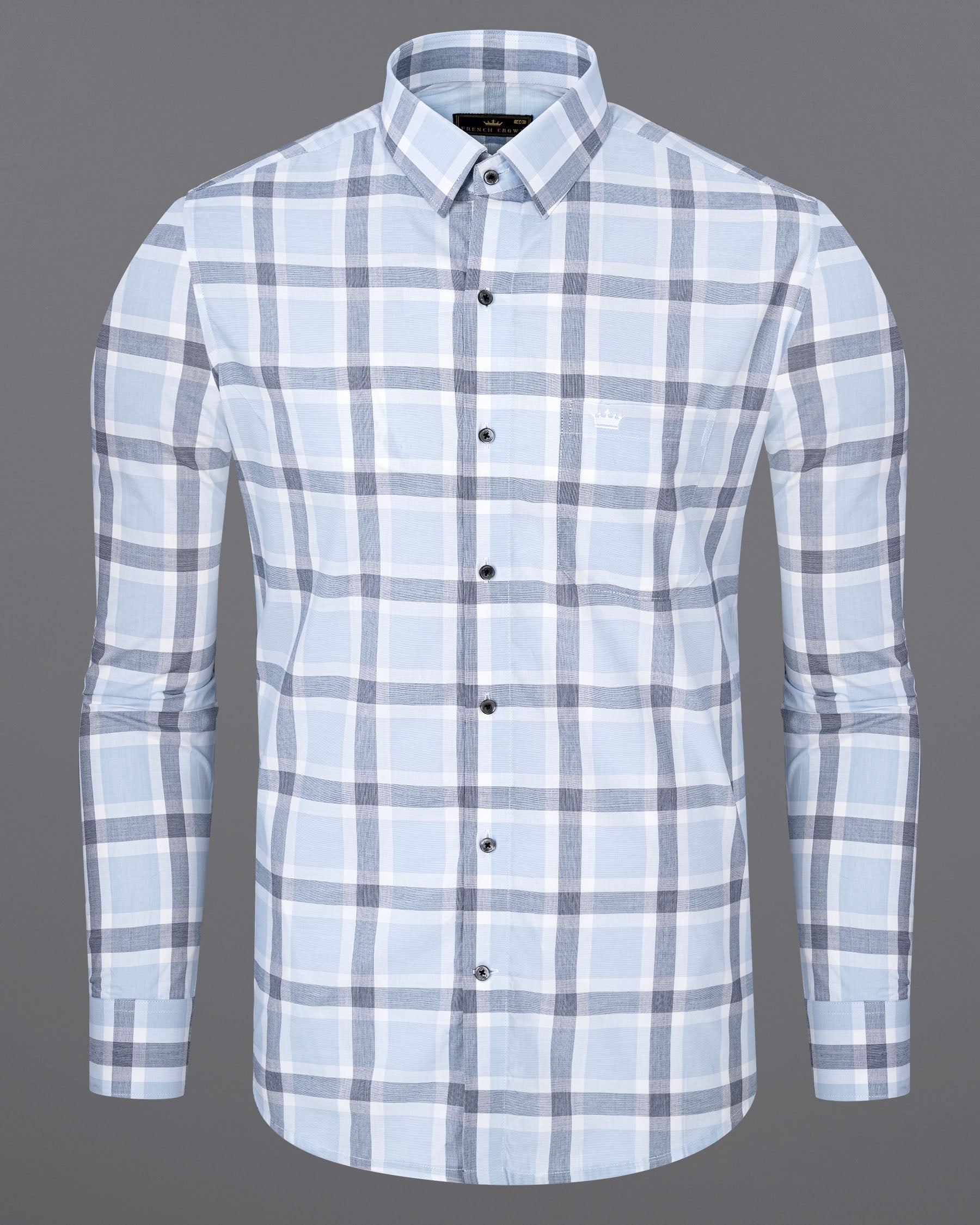 Gainsboro Blue Windowpane Premium Cotton Shirt 7098-BLK-38,7098-BLK-38,7098-BLK-39,7098-BLK-39,7098-BLK-40,7098-BLK-40,7098-BLK-42,7098-BLK-42,7098-BLK-44,7098-BLK-44,7098-BLK-46,7098-BLK-46,7098-BLK-48,7098-BLK-48,7098-BLK-50,7098-BLK-50,7098-BLK-52,7098-BLK-52