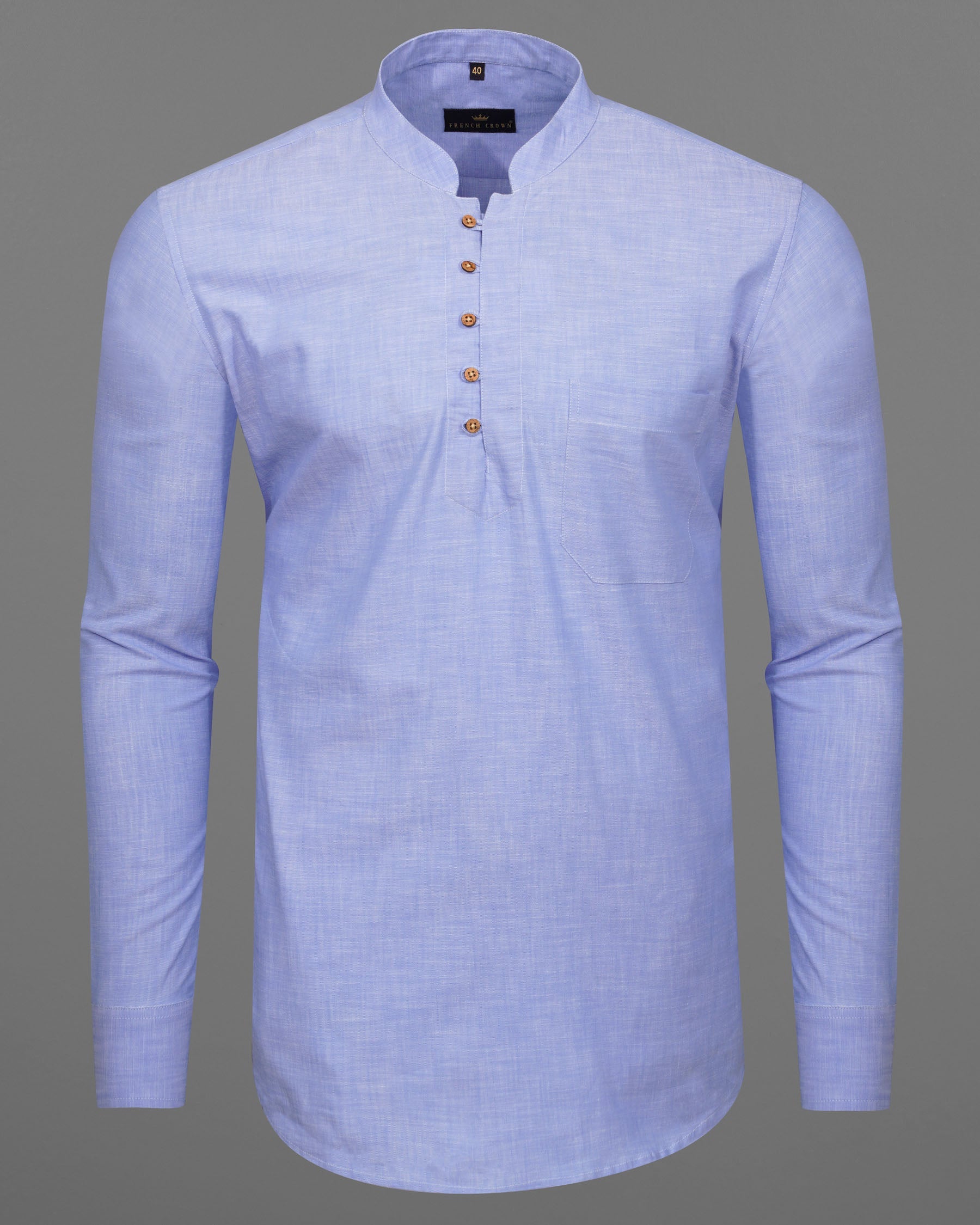 Light Periwinkle Blue Luxurious Linen Kurta Shirt 7125-KS-38,7125-KS-H-38,7125-KS-39,7125-KS-H-39,7125-KS-40,7125-KS-H-40,7125-KS-42,7125-KS-H-42,7125-KS-44,7125-KS-H-44,7125-KS-46,7125-KS-H-46,7125-KS-48,7125-KS-H-48,7125-KS-50,7125-KS-H-50,7125-KS-52,7125-KS-H-52