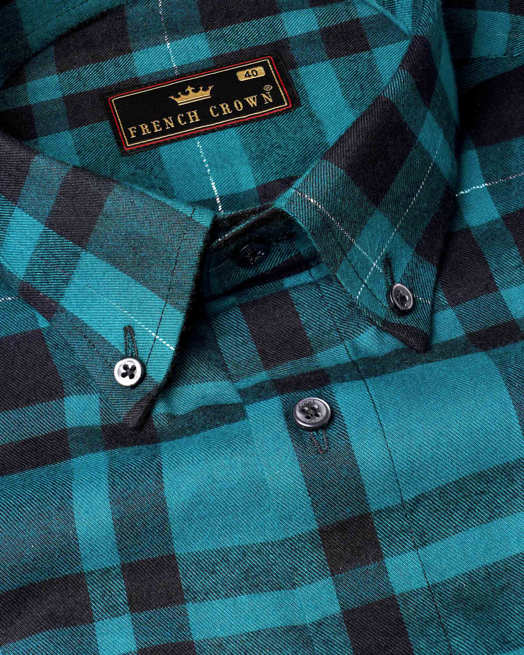 Deep Aqua and Cinder Plaid Flannel Shirt 7150-BD-BLK-38, 7150-BD-BLK-H-38, 7150-BD-BLK-39, 7150-BD-BLK-H-39, 7150-BD-BLK-40, 7150-BD-BLK-H-40, 7150-BD-BLK-42, 7150-BD-BLK-H-42, 7150-BD-BLK-44, 7150-BD-BLK-H-44, 7150-BD-BLK-46, 7150-BD-BLK-H-46, 7150-BD-BLK-48, 7150-BD-BLK-H-48, 7150-BD-BLK-50, 7150-BD-BLK-H-50, 7150-BD-BLK-52, 7150-BD-BLK-H-52