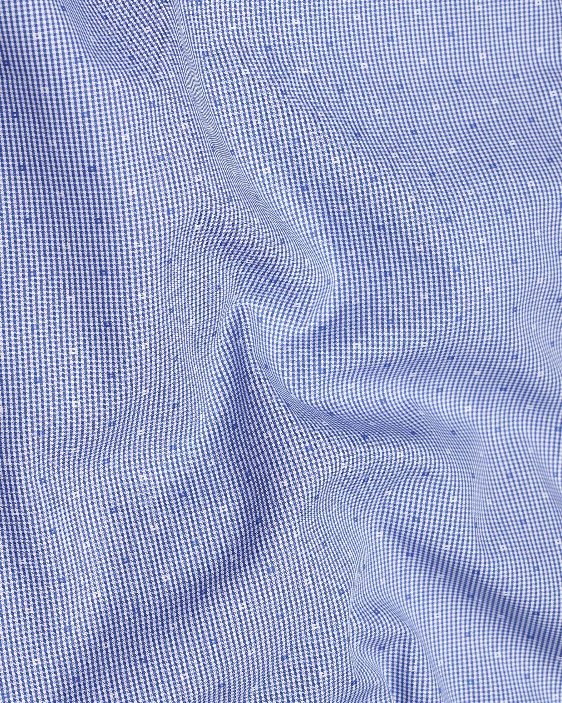 White and Ship Cove Blue Gingham Dobby Textured Premium Cotton Shirt 7176-CA-38,7176-CA-H-38,7176-CA-39,7176-CA-H-39,7176-CA-40,7176-CA-H-40,7176-CA-42,7176-CA-H-42,7176-CA-44,7176-CA-H-44,7176-CA-46,7176-CA-H-46,7176-CA-48,7176-CA-H-48,7176-CA-50,7176-CA-H-50,7176-CA-52,7176-CA-H-52