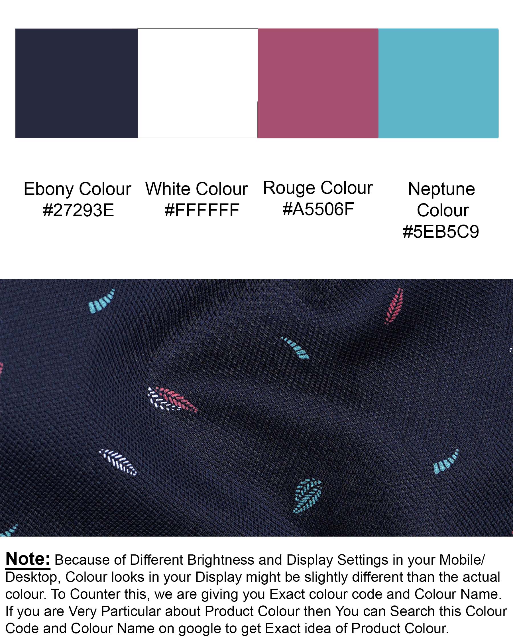 Ebony Blue Leaves Dobby Textured Premium Giza Cotton Shirt 7190-BD-38,7190-BD-H-38,7190-BD-39,7190-BD-H-39,7190-BD-40,7190-BD-H-40,7190-BD-42,7190-BD-H-42,7190-BD-44,7190-BD-H-44,7190-BD-46,7190-BD-H-46,7190-BD-48,7190-BD-H-48,7190-BD-50,7190-BD-H-50,7190-BD-52,7190-BD-H-52