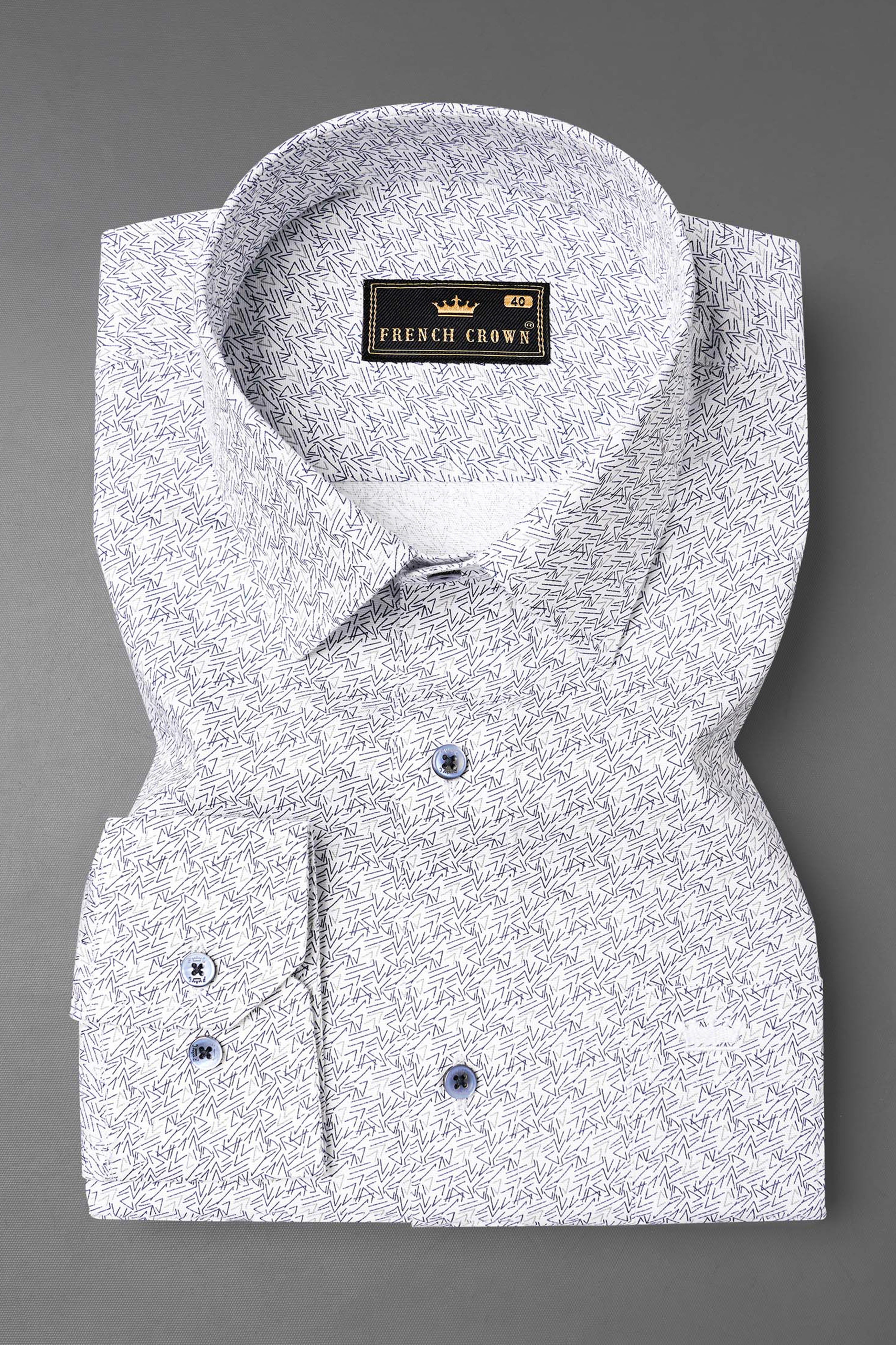 Bright White Printed Royal Oxford Shirt