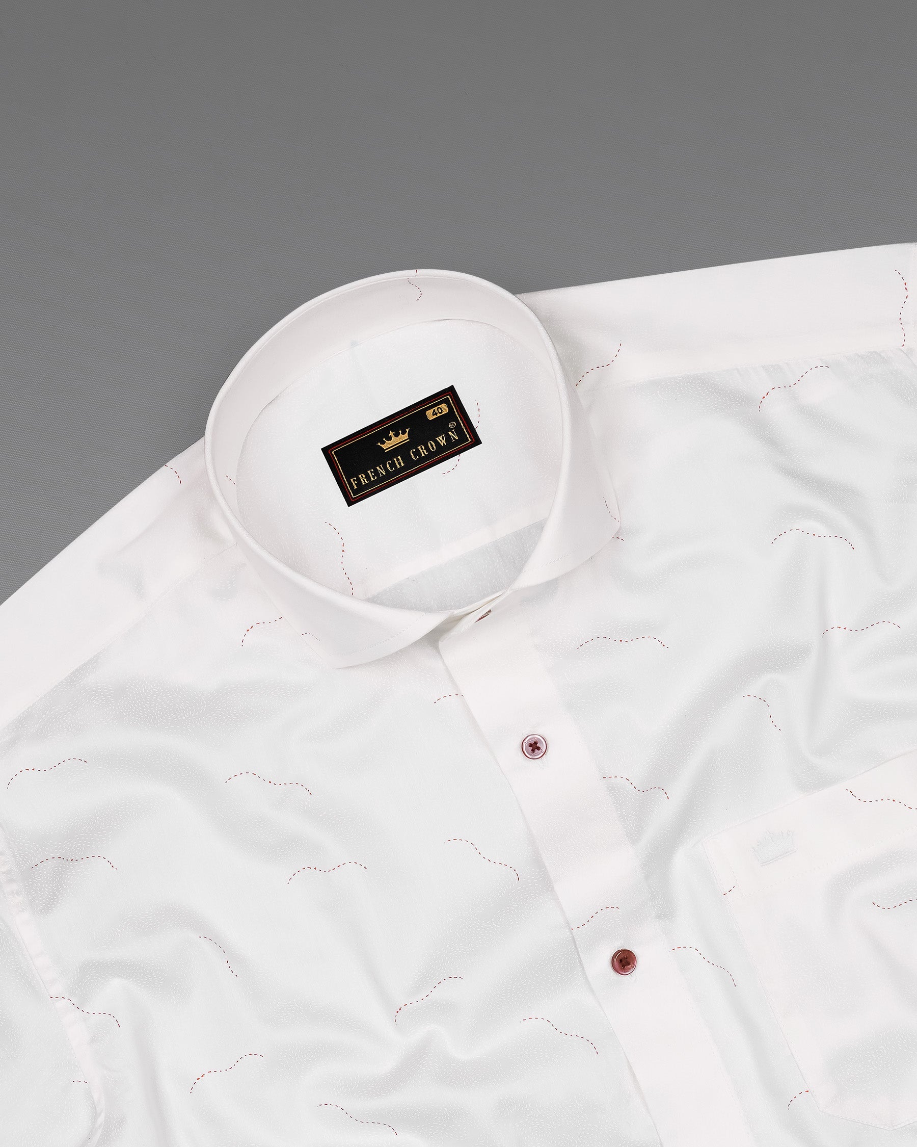 White and Jasper Pink Super Soft Premium Cotton Shirt