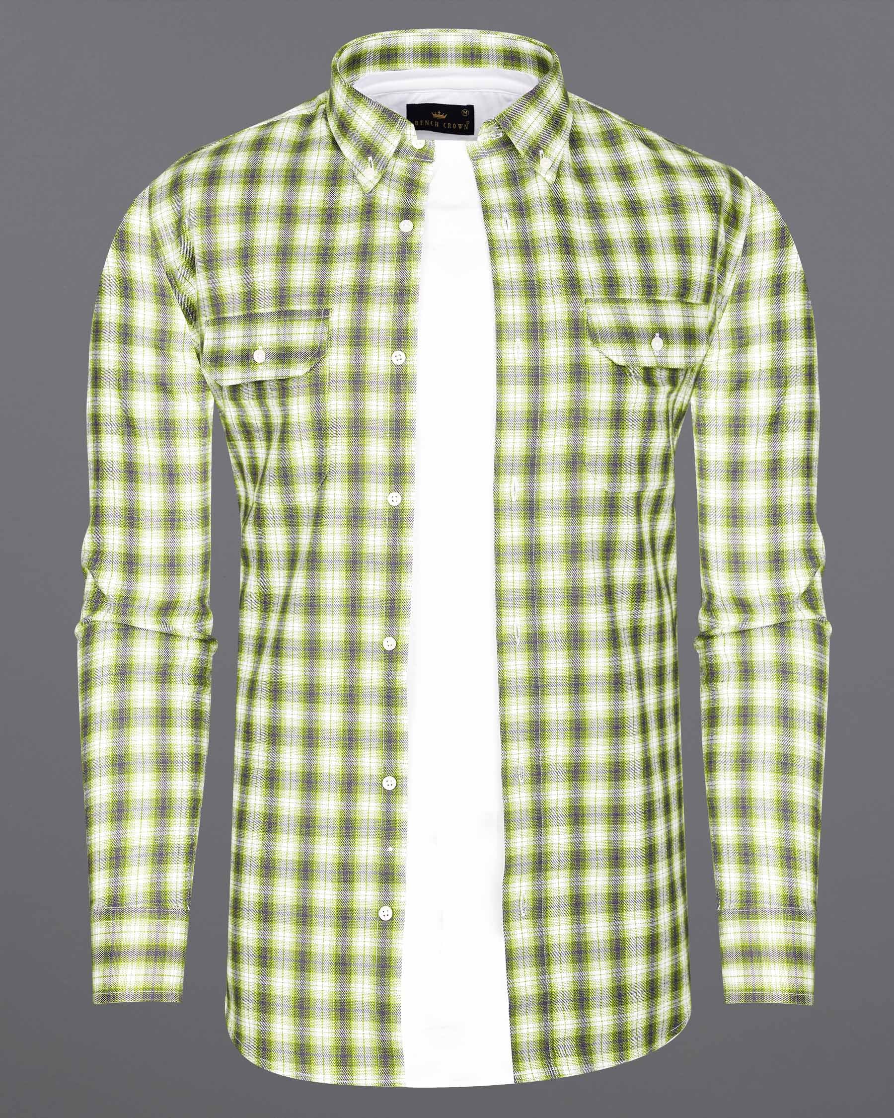 Wild Willow Green Plaid Royal Oxford Overshirt/Shacket