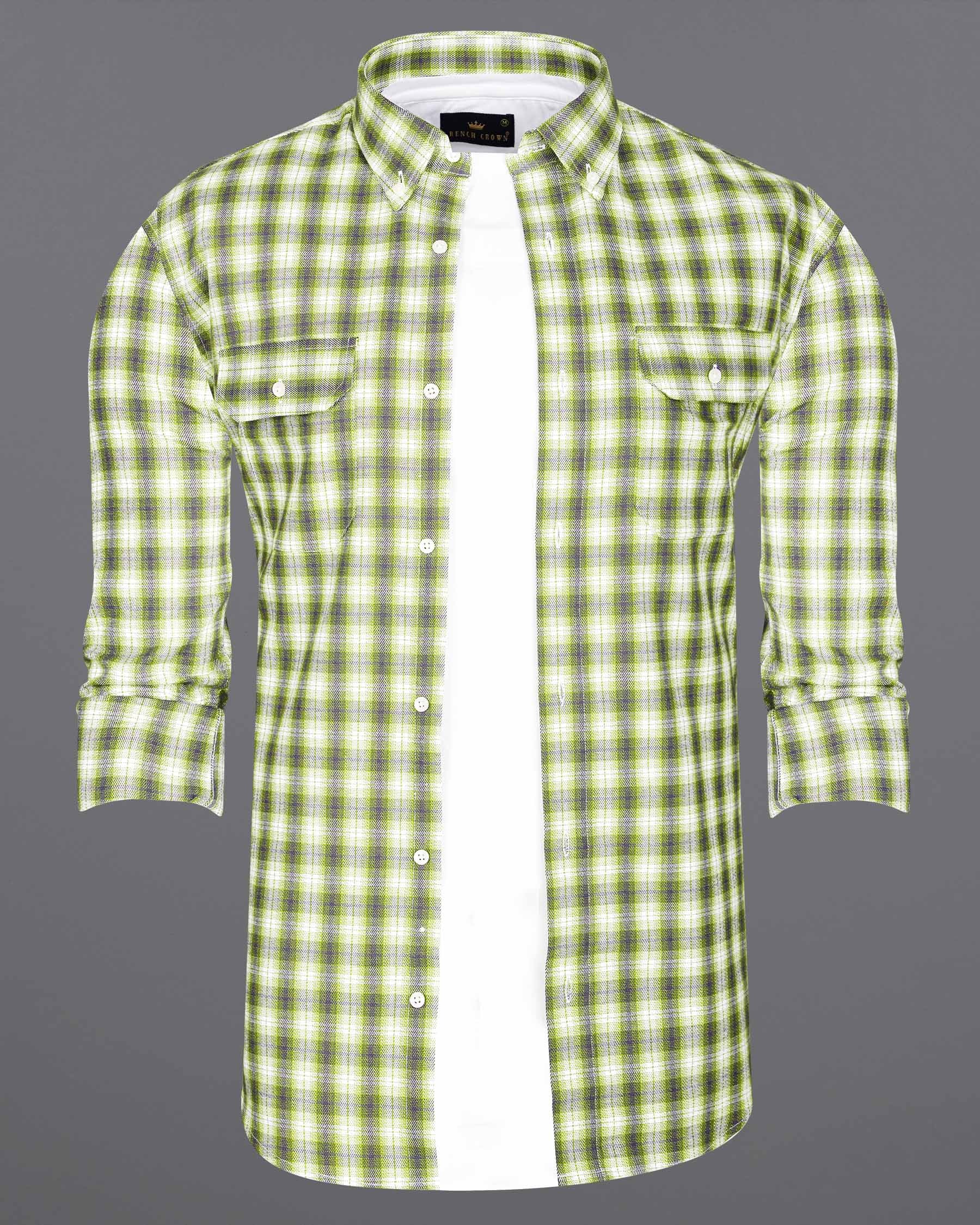 Wild Willow Green Plaid Royal Oxford Overshirt/Shacket