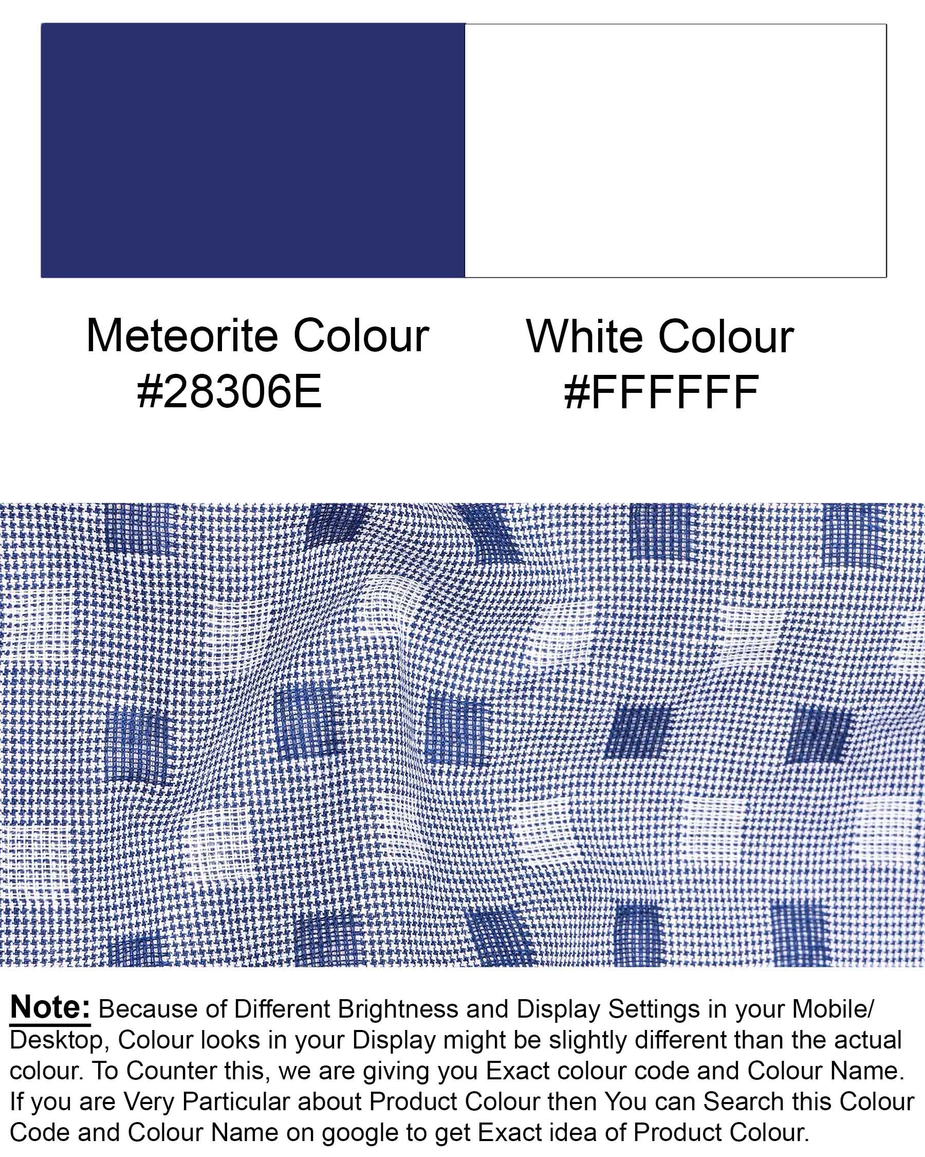 Meteorite Blue and White Square Dobby Textured Premium Giza Cotton Shirt 7277-M-38, 7277-M-H-38, 7277-M-39, 7277-M-H-39, 7277-M-40, 7277-M-H-40, 7277-M-42, 7277-M-H-42, 7277-M-44, 7277-M-H-44, 7277-M-46, 7277-M-H-46, 7277-M-48, 7277-M-H-48, 7277-M-50, 7277-M-H-50, 7277-M-52, 7277-M-H-52