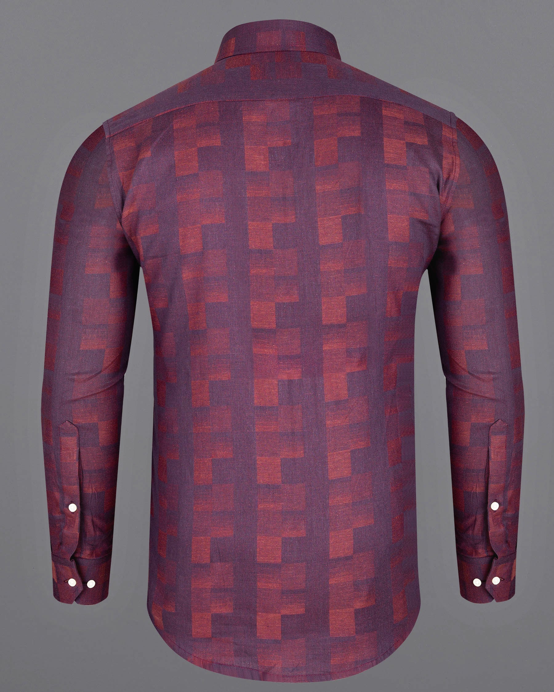 Metallic Copper and Firefly Dobby Textured Premium Giza Cotton Shirt