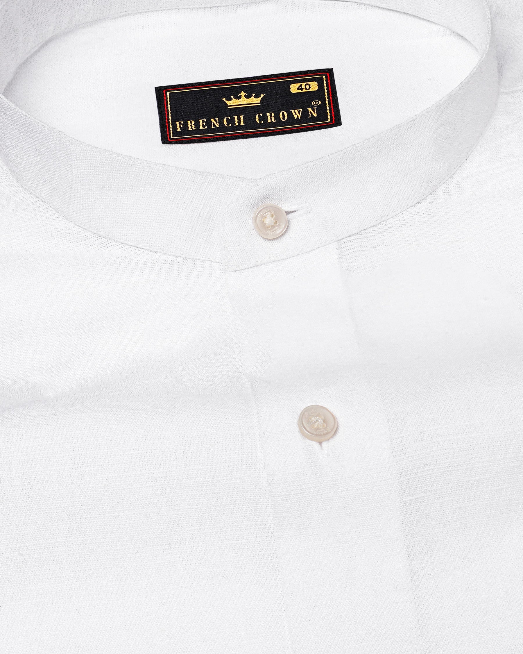 Bright White Luxurious Linen Shirt