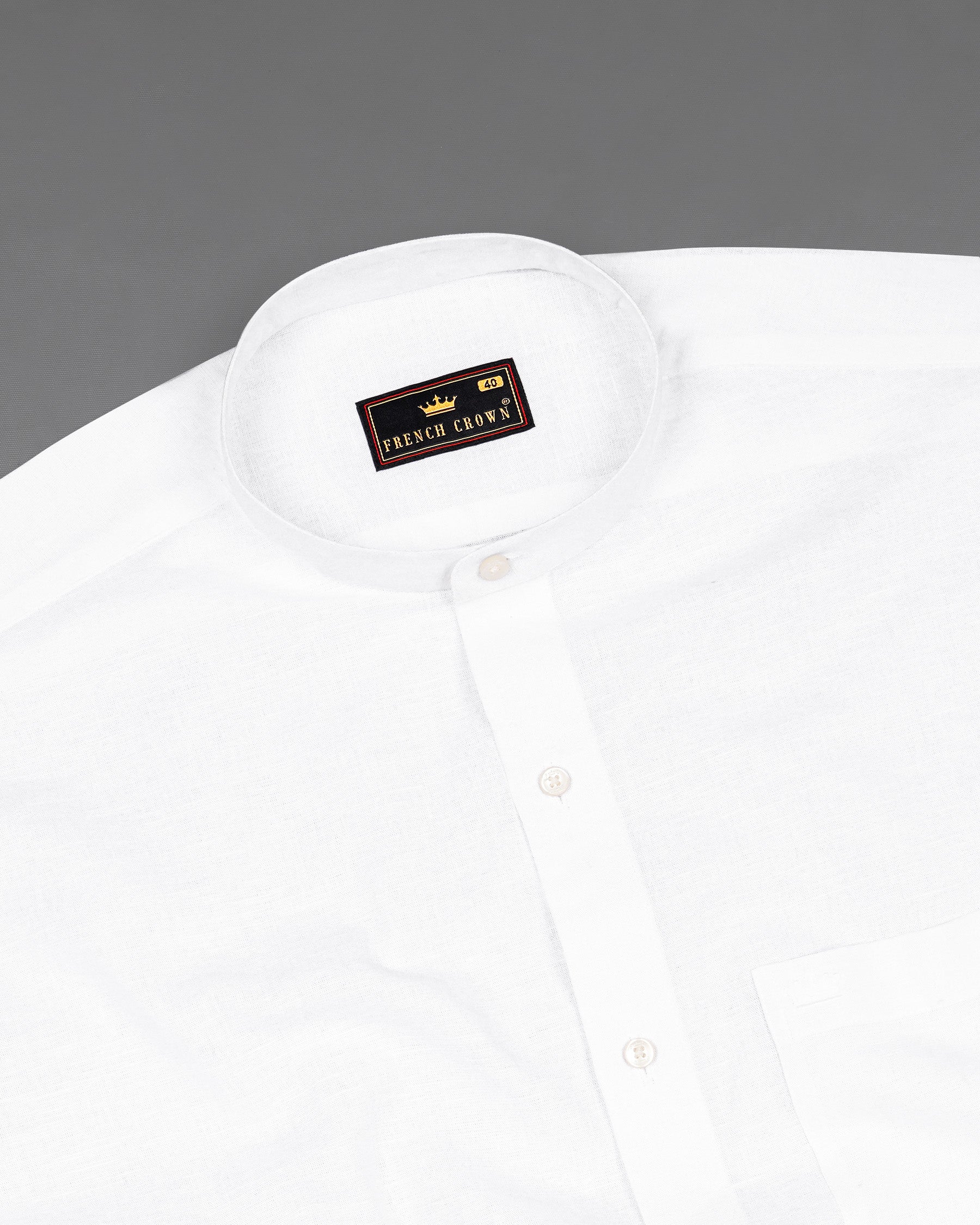 Bright White Luxurious Linen Shirt