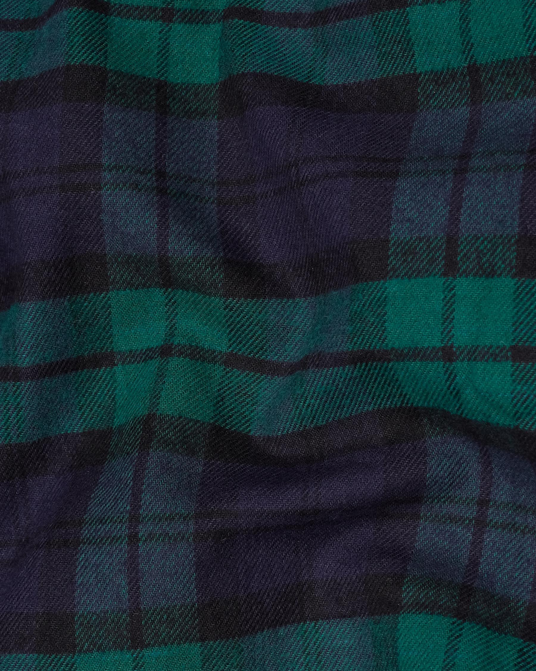 Tolopea with Aqua Deep Green Flannel Shirt