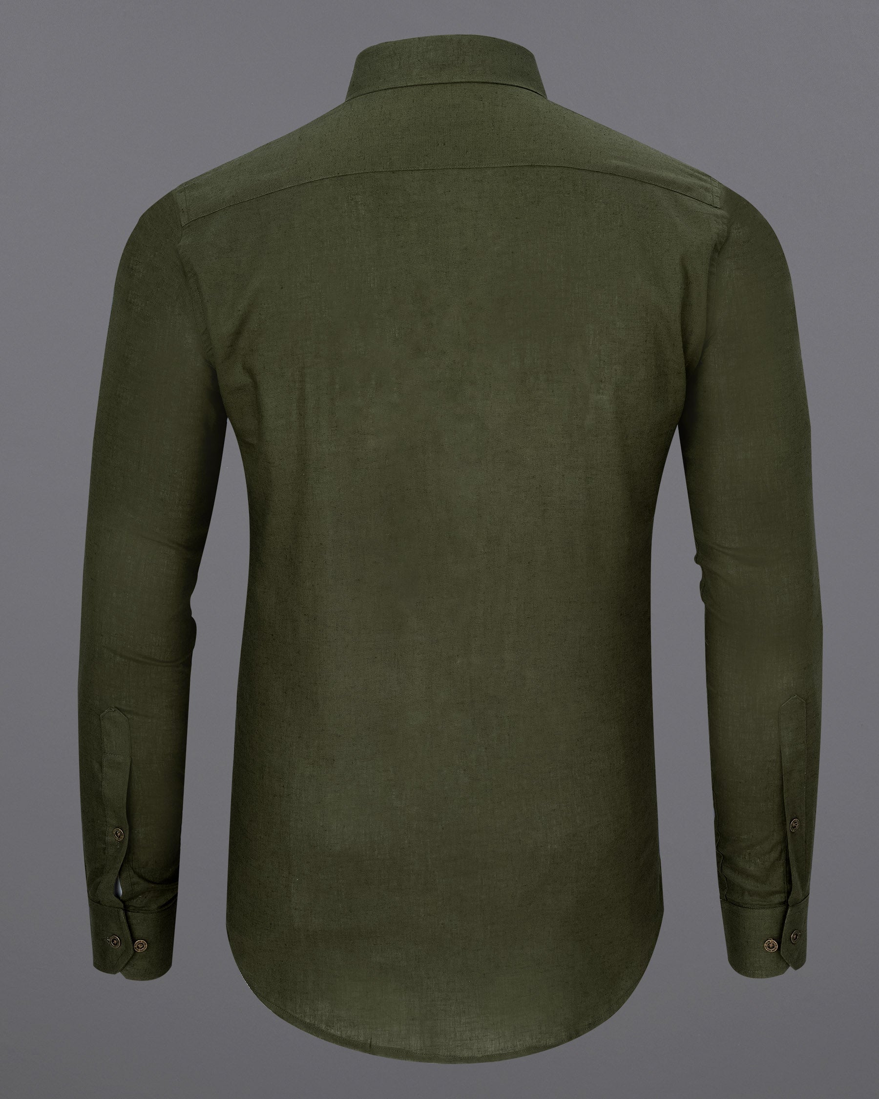 Asparagus Green Luxurious Linen Shirt