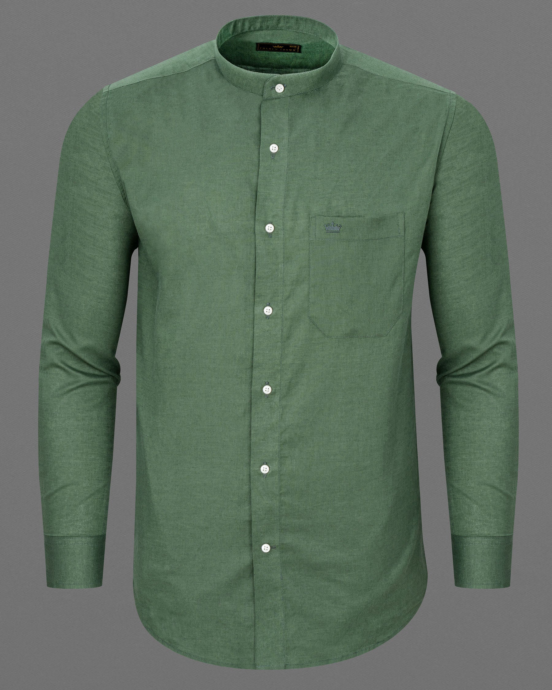 Finlandia Green Luxurious Linen Shirt