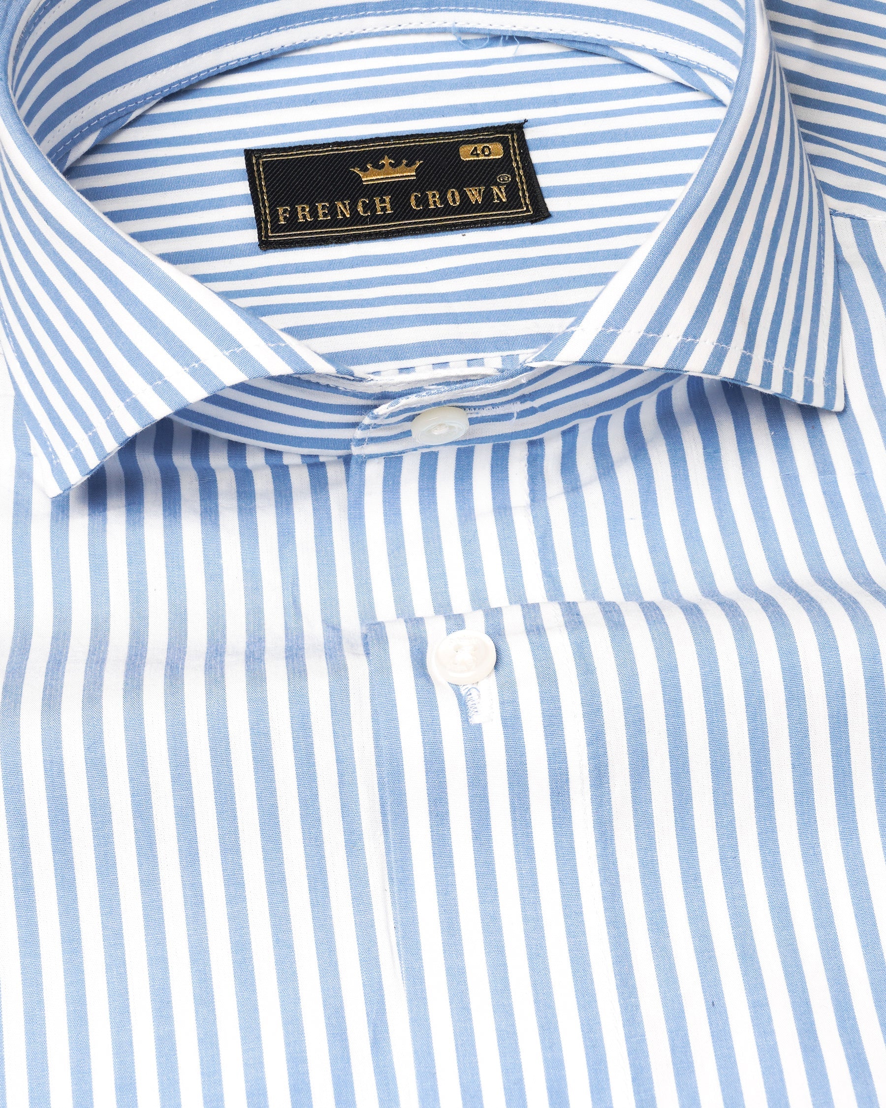 Glacier Blue and White Striped Premium Cotton Shirt 7396-CA-38, 7396-CA-H-38, 7396-CA-39, 7396-CA-H-39, 7396-CA-40, 7396-CA-H-40, 7396-CA-42, 7396-CA-H-42, 7396-CA-44, 7396-CA-H-44, 7396-CA-46, 7396-CA-H-46, 7396-CA-48, 7396-CA-H-48, 7396-CA-50, 7396-CA-H-50, 7396-CA-52, 7396-CA-H-52