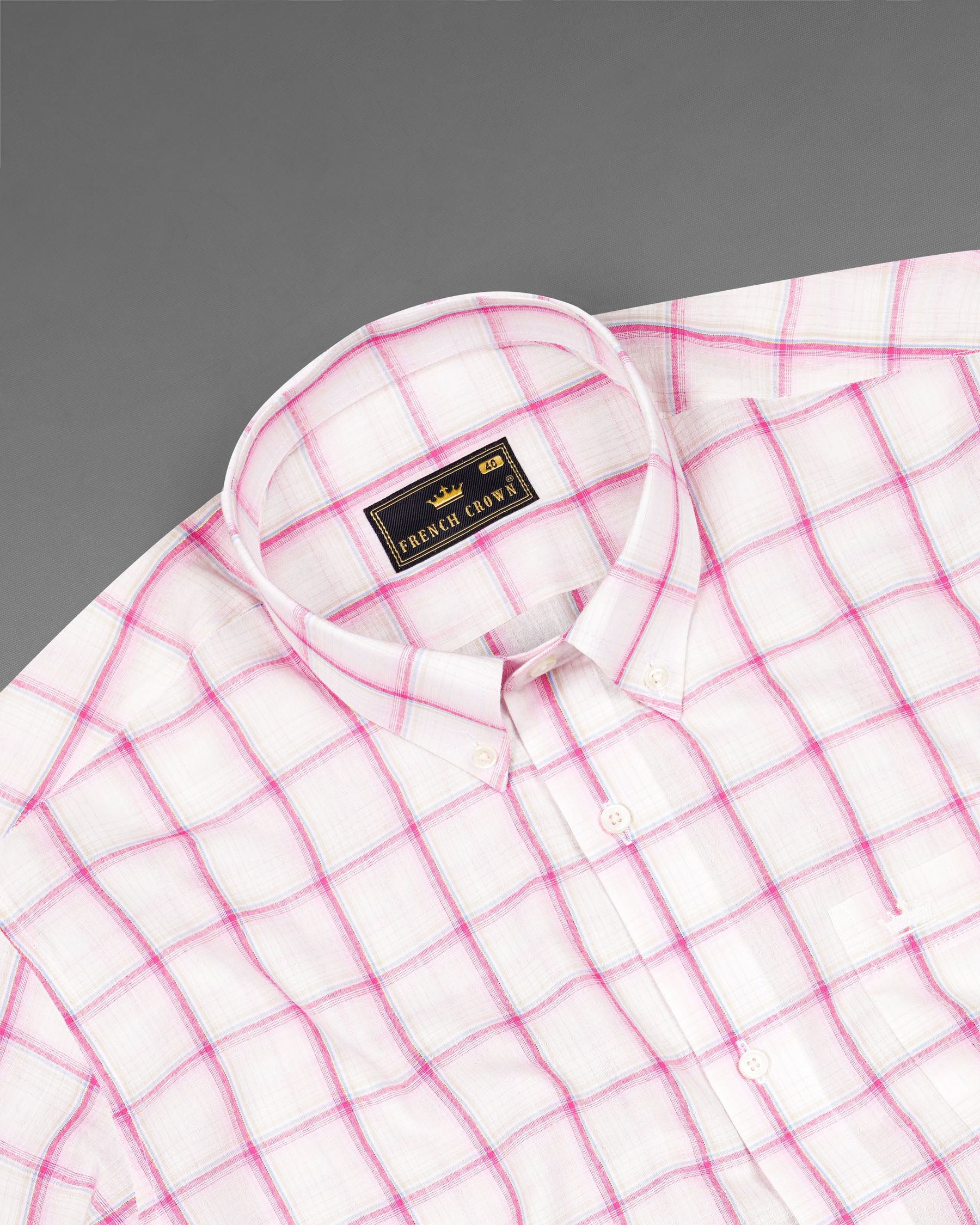 Carnation Pink Plaid Premium Cotton Shirt 7407-BD-38, 7407-BD-H-38, 7407-BD-39, 7407-BD-H-39, 7407-BD-40, 7407-BD-H-40, 7407-BD-42, 7407-BD-H-42, 7407-BD-44, 7407-BD-H-44, 7407-BD-46, 7407-BD-H-46, 7407-BD-48, 7407-BD-H-48, 7407-BD-50, 7407-BD-H-50, 7407-BD-52, 7407-BD-H-52