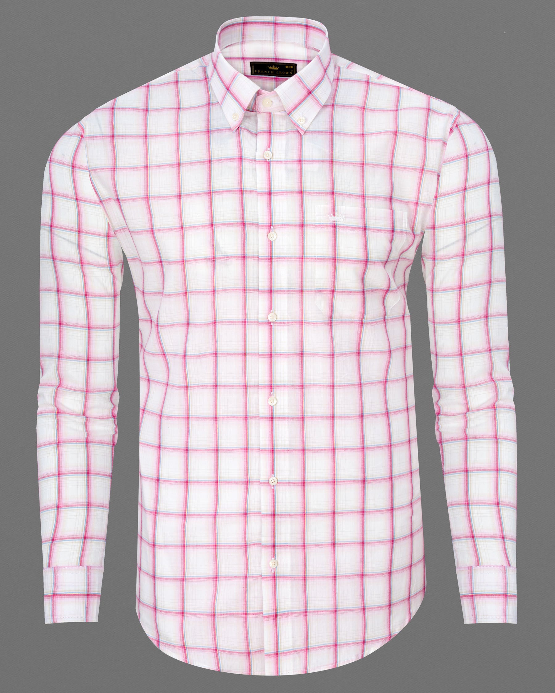 Carnation Pink Plaid Premium Cotton Shirt 7407-BD-38, 7407-BD-H-38, 7407-BD-39, 7407-BD-H-39, 7407-BD-40, 7407-BD-H-40, 7407-BD-42, 7407-BD-H-42, 7407-BD-44, 7407-BD-H-44, 7407-BD-46, 7407-BD-H-46, 7407-BD-48, 7407-BD-H-48, 7407-BD-50, 7407-BD-H-50, 7407-BD-52, 7407-BD-H-52