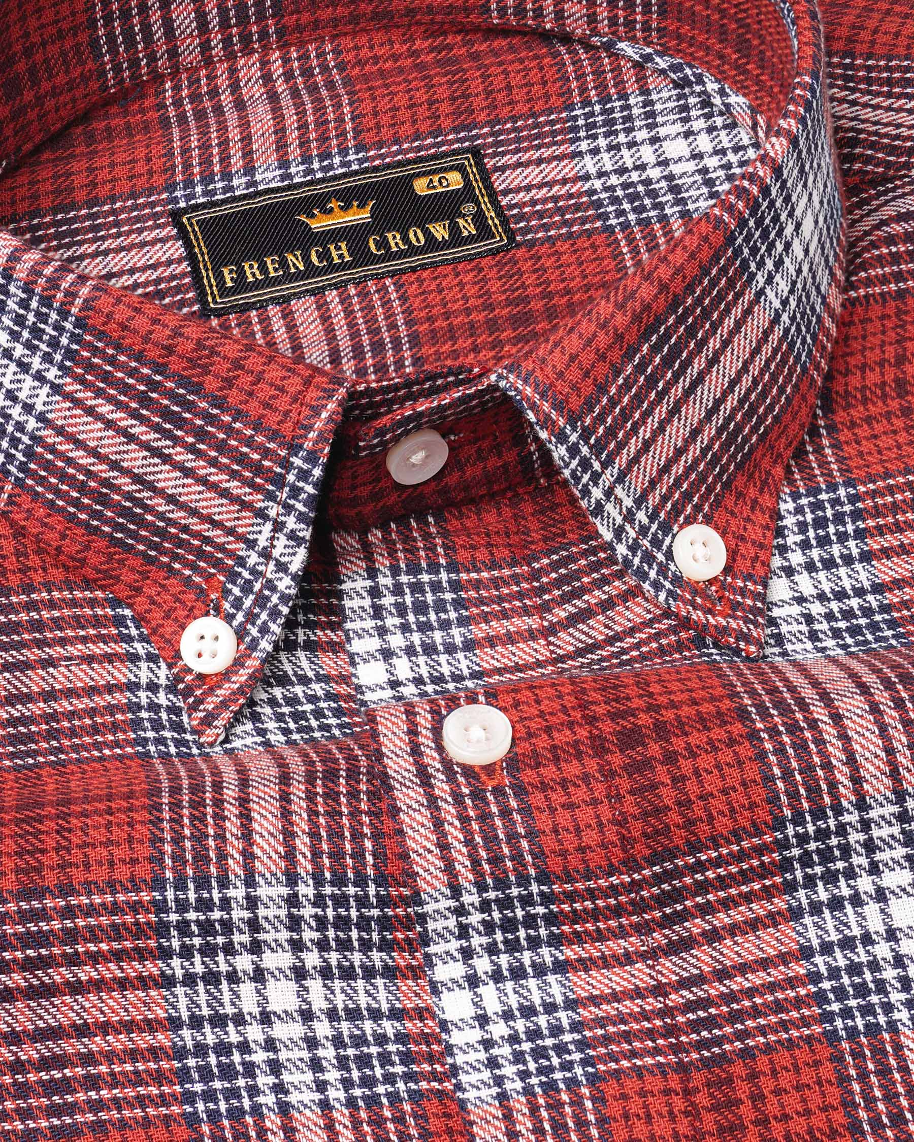 Crail Twill Plaid Premium Cotton Shirt