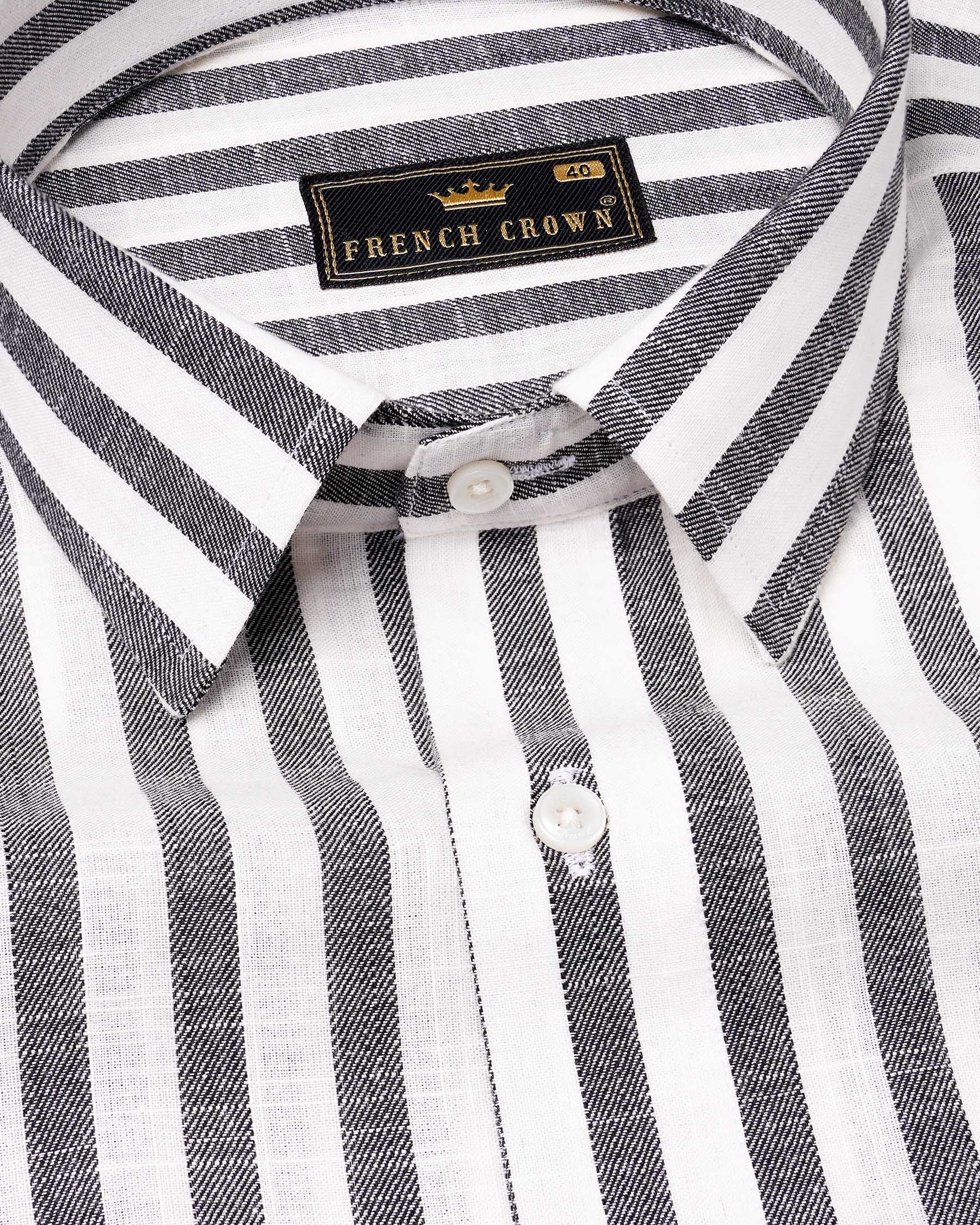 Wenge Gray and Gainsboro Twill Striped Premium Cotton Shirt  7448-38, 7448-H-38, 7448-39, 7448-H-39, 7448-40, 7448-H-40, 7448-42, 7448-H-42, 7448-44, 7448-H-44, 7448-46, 7448-H-46, 7448-48, 7448-H-48, 7448-50, 7448-H-50, 7448-52, 7448-H-52