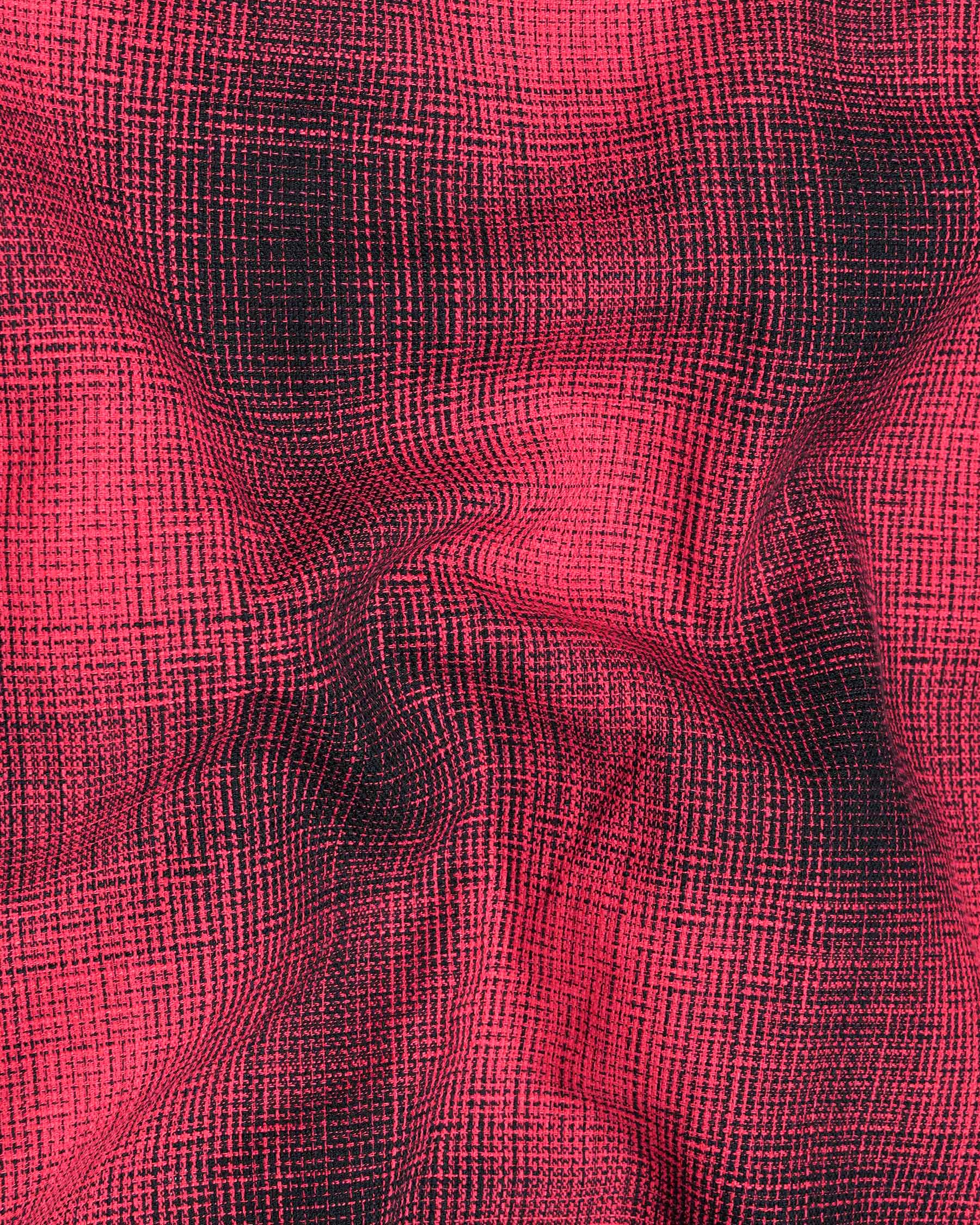 Pale Carmine Red and Jade Black Plaid Dobby Textured Premium Giza Cotton Shirt  7462-BD-BLK-38, 7462-BD-BLK-H-38, 7462-BD-BLK-39, 7462-BD-BLK-H-39, 7462-BD-BLK-40, 7462-BD-BLK-H-40, 7462-BD-BLK-42, 7462-BD-BLK-H-42, 7462-BD-BLK-44, 7462-BD-BLK-H-44, 7462-BD-BLK-46, 7462-BD-BLK-H-46, 7462-BD-BLK-48, 7462-BD-BLK-H-48, 7462-BD-BLK-50, 7462-BD-BLK-H-50, 7462-BD-BLK-52, 7462-BD-BLK-H-52