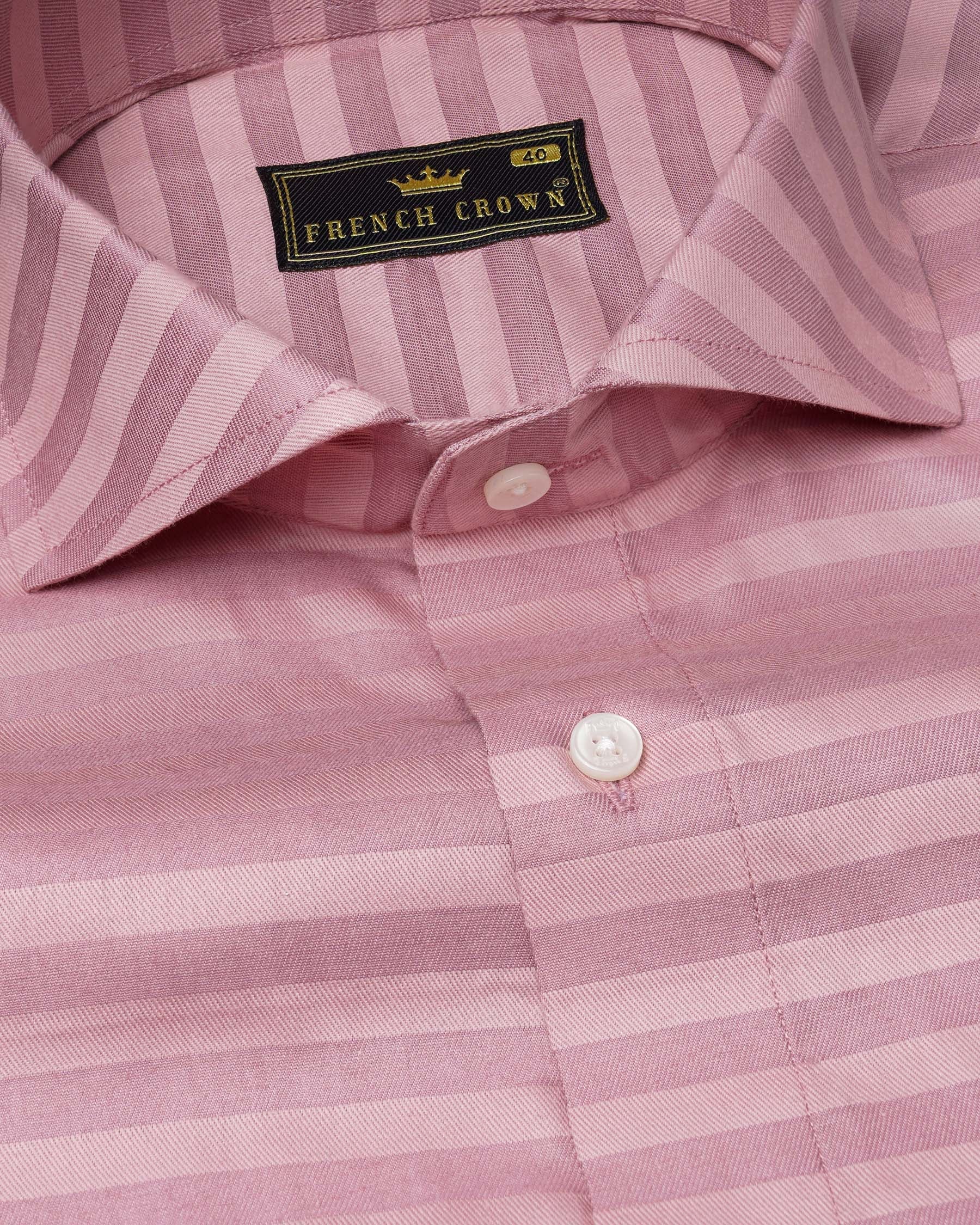 Light Muave Pink Striped Dobby Textured Premium Giza Cotton Shirt 7476-CA-38, 7476-CA-H-38, 7476-CA-39, 7476-CA-H-39, 7476-CA-40, 7476-CA-H-40, 7476-CA-42, 7476-CA-H-42, 7476-CA-44, 7476-CA-H-44, 7476-CA-46, 7476-CA-H-46, 7476-CA-48, 7476-CA-H-48, 7476-CA-50, 7476-CA-H-50, 7476-CA-52, 7476-CA-H-52