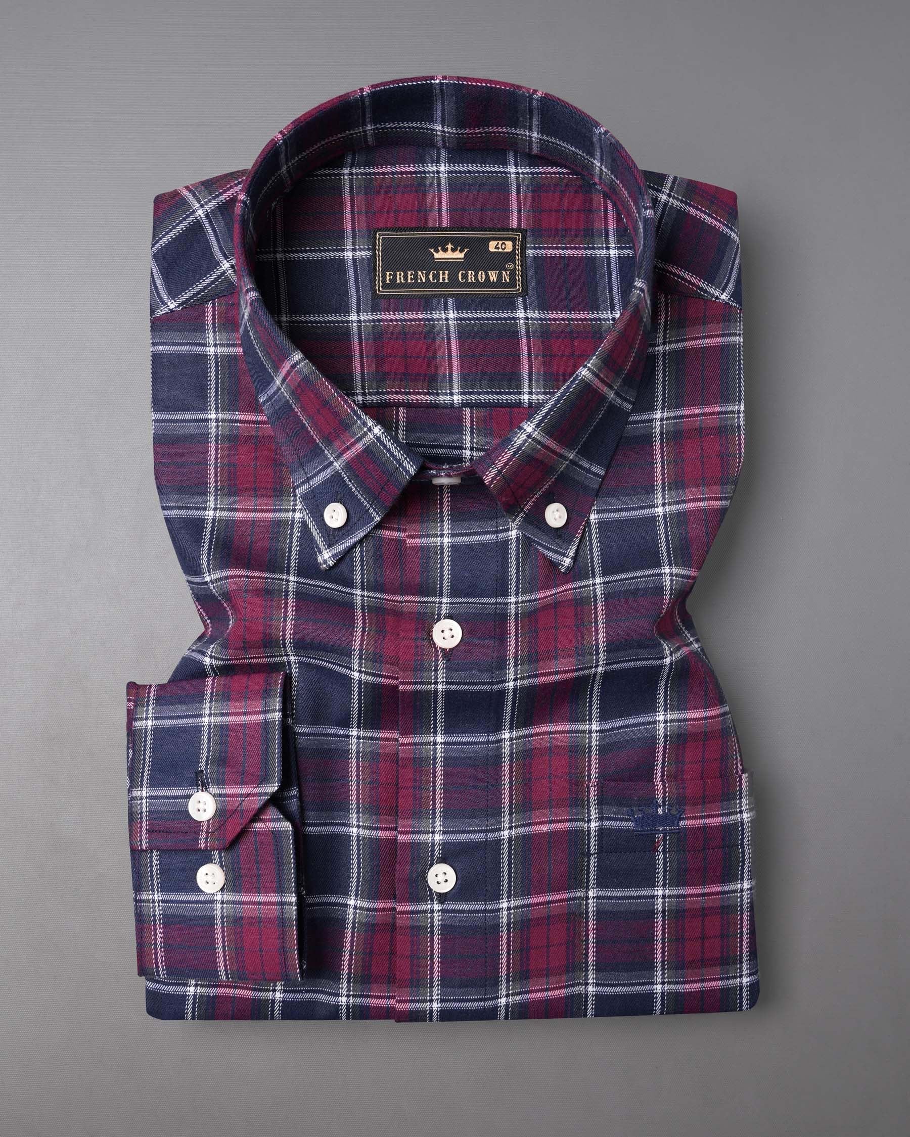 Gunmetal Blue and Claret Red Twill Plaid Premium Cotton Shirt 7492-BD-38, 7492-BD-H-38, 7492-BD-39, 7492-BD-H-39, 7492-BD-40, 7492-BD-H-40, 7492-BD-42, 7492-BD-H-42, 7492-BD-44, 7492-BD-H-44, 7492-BD-46, 7492-BD-H-46, 7492-BD-48, 7492-BD-H-48, 7492-BD-50, 7492-BD-H-50, 7492-BD-52, 7492-BD-H-52