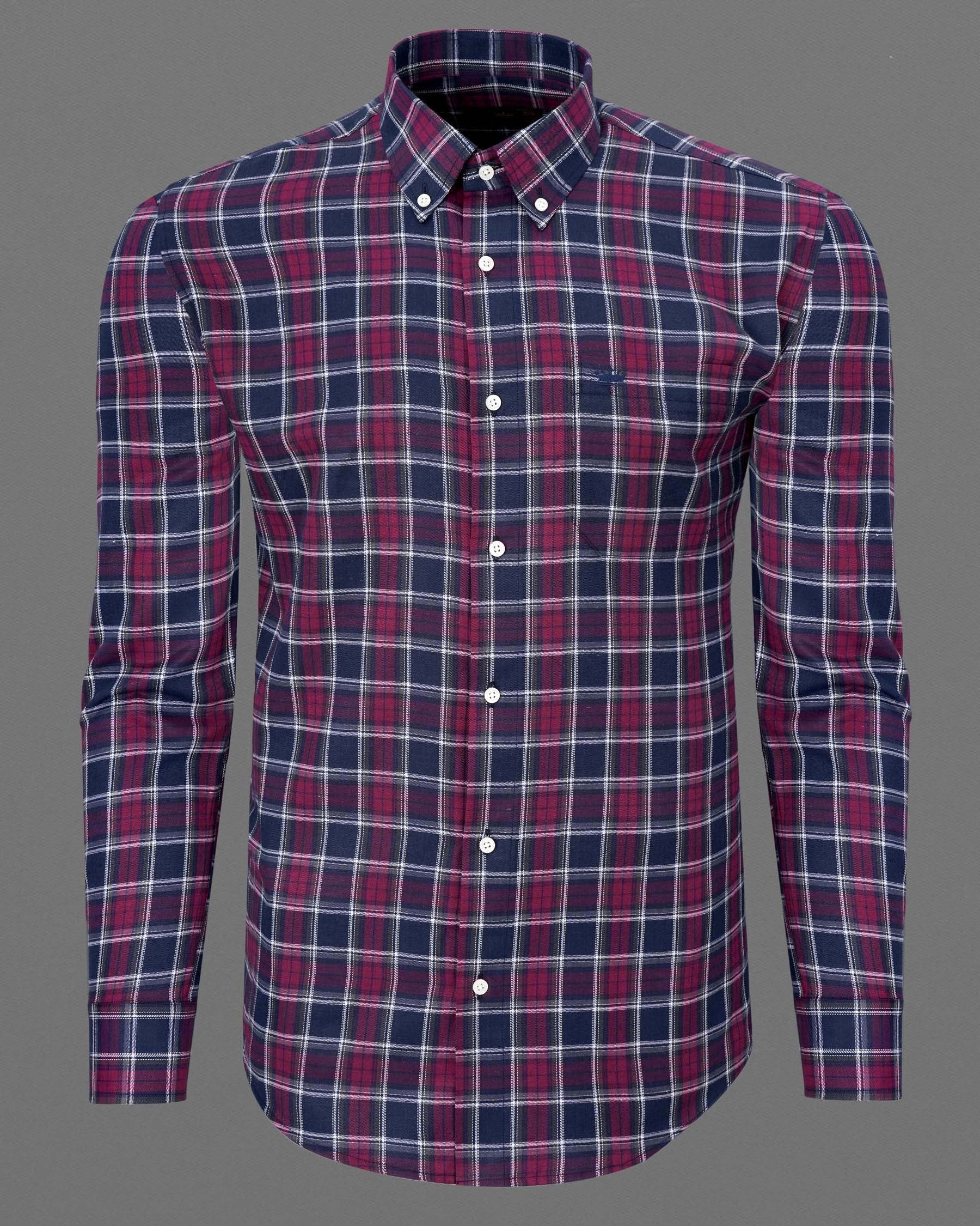 Gunmetal Blue and Claret Red Twill Plaid Premium Cotton Shirt 7492-BD-38, 7492-BD-H-38, 7492-BD-39, 7492-BD-H-39, 7492-BD-40, 7492-BD-H-40, 7492-BD-42, 7492-BD-H-42, 7492-BD-44, 7492-BD-H-44, 7492-BD-46, 7492-BD-H-46, 7492-BD-48, 7492-BD-H-48, 7492-BD-50, 7492-BD-H-50, 7492-BD-52, 7492-BD-H-52