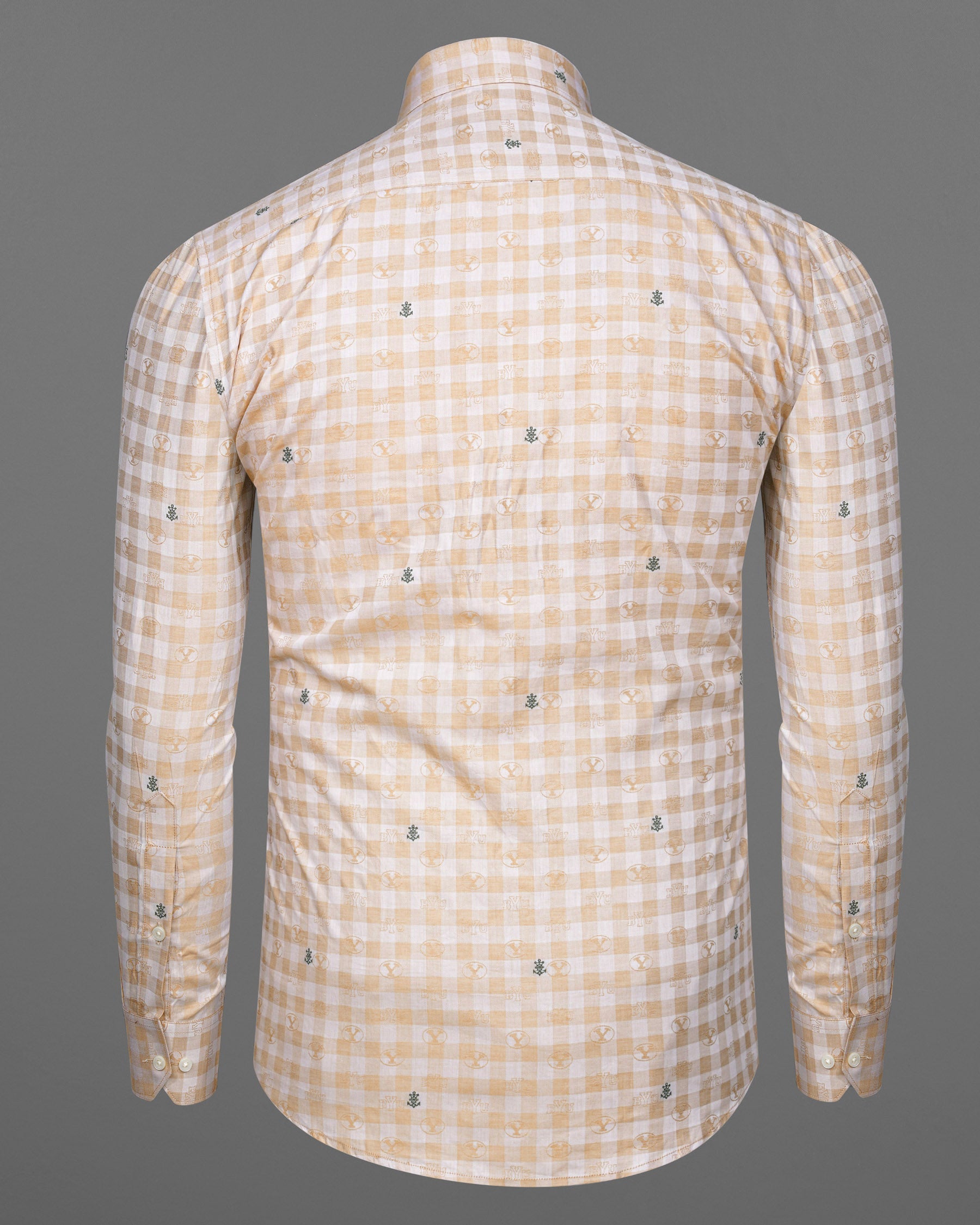 Chamois Peach and White Checkered Jacquard Textured Premium Giza Cotton Shirt 7517-CA-38, 7517-CA-H-38, 7517-CA-39, 7517-CA-H-39, 7517-CA-40, 7517-CA-H-40, 7517-CA-42, 7517-CA-H-42, 7517-CA-44, 7517-CA-H-44, 7517-CA-46, 7517-CA-H-46, 7517-CA-48, 7517-CA-H-48, 7517-CA-50, 7517-CA-H-50, 7517-CA-52, 7517-CA-H-52