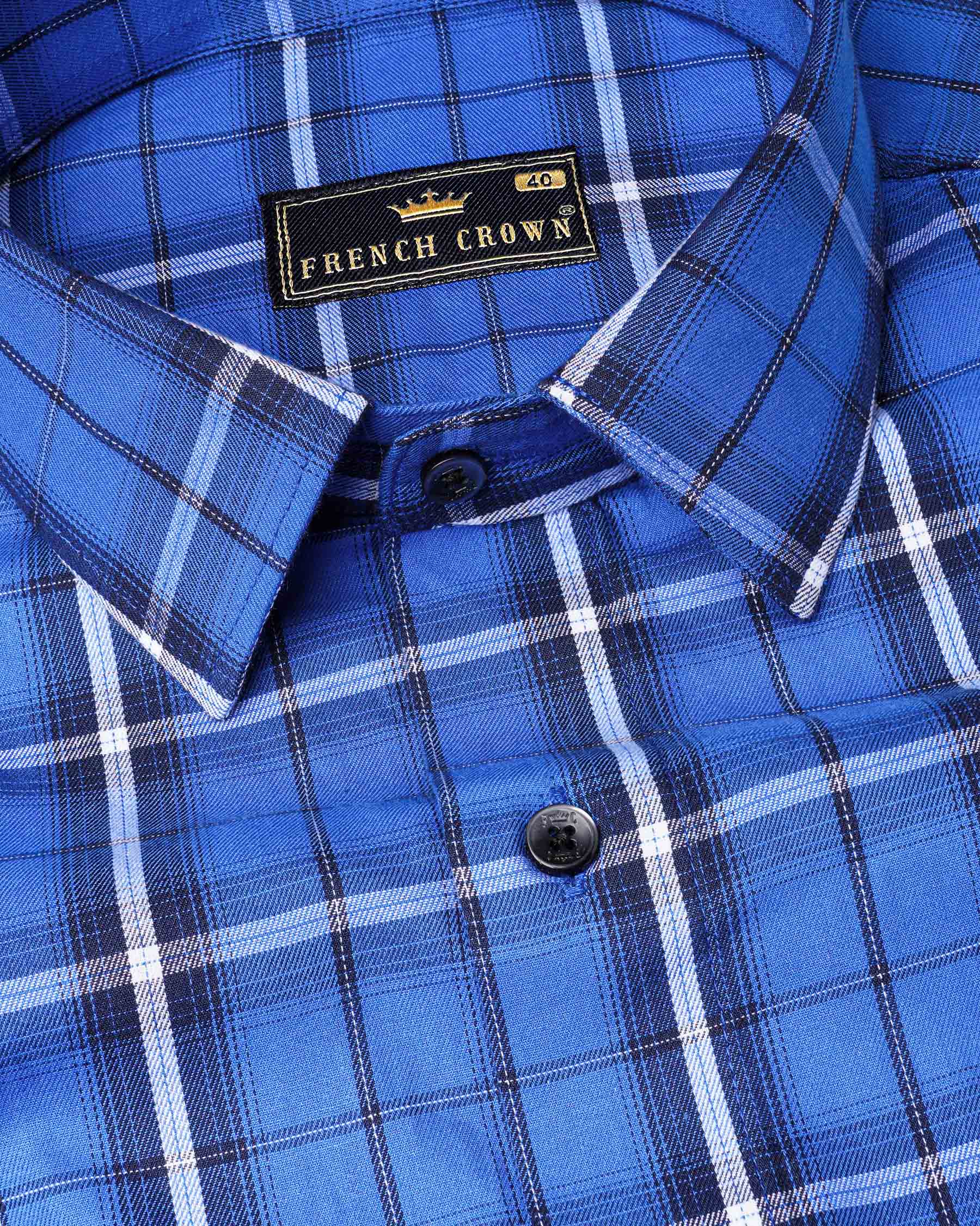 Indigo Blue Plaid Twill Premium Cotton Shirt 7537-BLK-38,7537-BLK-38,7537-BLK-39,7537-BLK-39,7537-BLK-40,7537-BLK-40,7537-BLK-42,7537-BLK-42,7537-BLK-44,7537-BLK-44,7537-BLK-46,7537-BLK-46,7537-BLK-48,7537-BLK-48,7537-BLK-50,7537-BLK-50,7537-BLK-52,7537-BLK-52