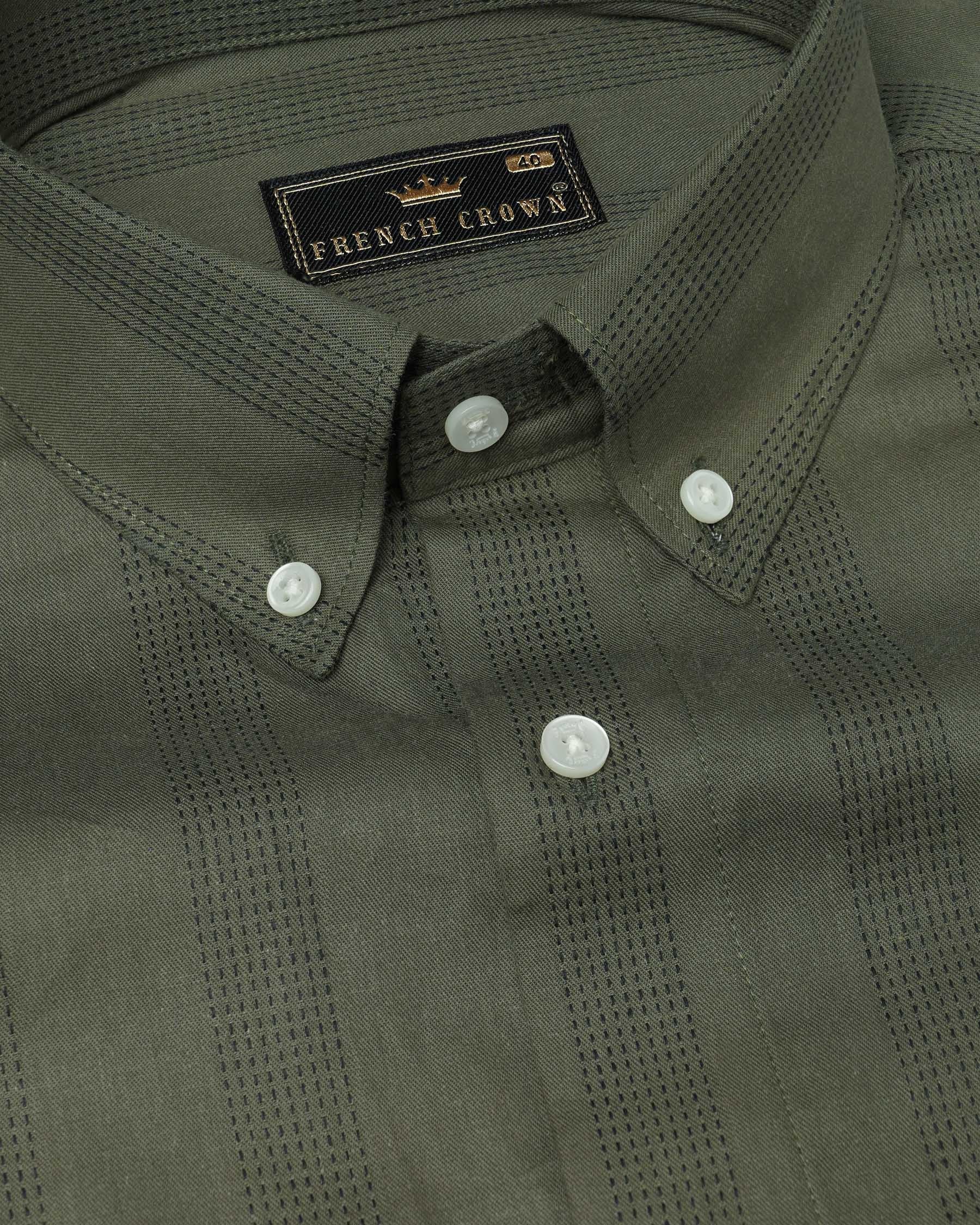 Kelp Green with Black Implied Lined Twill Premium Cotton Shirt 7570-BD-38,7570-BD-38,7570-BD-39,7570-BD-39,7570-BD-40,7570-BD-40,7570-BD-42,7570-BD-42,7570-BD-44,7570-BD-44,7570-BD-46,7570-BD-46,7570-BD-48,7570-BD-48,7570-BD-50,7570-BD-50,7570-BD-52,7570-BD-52