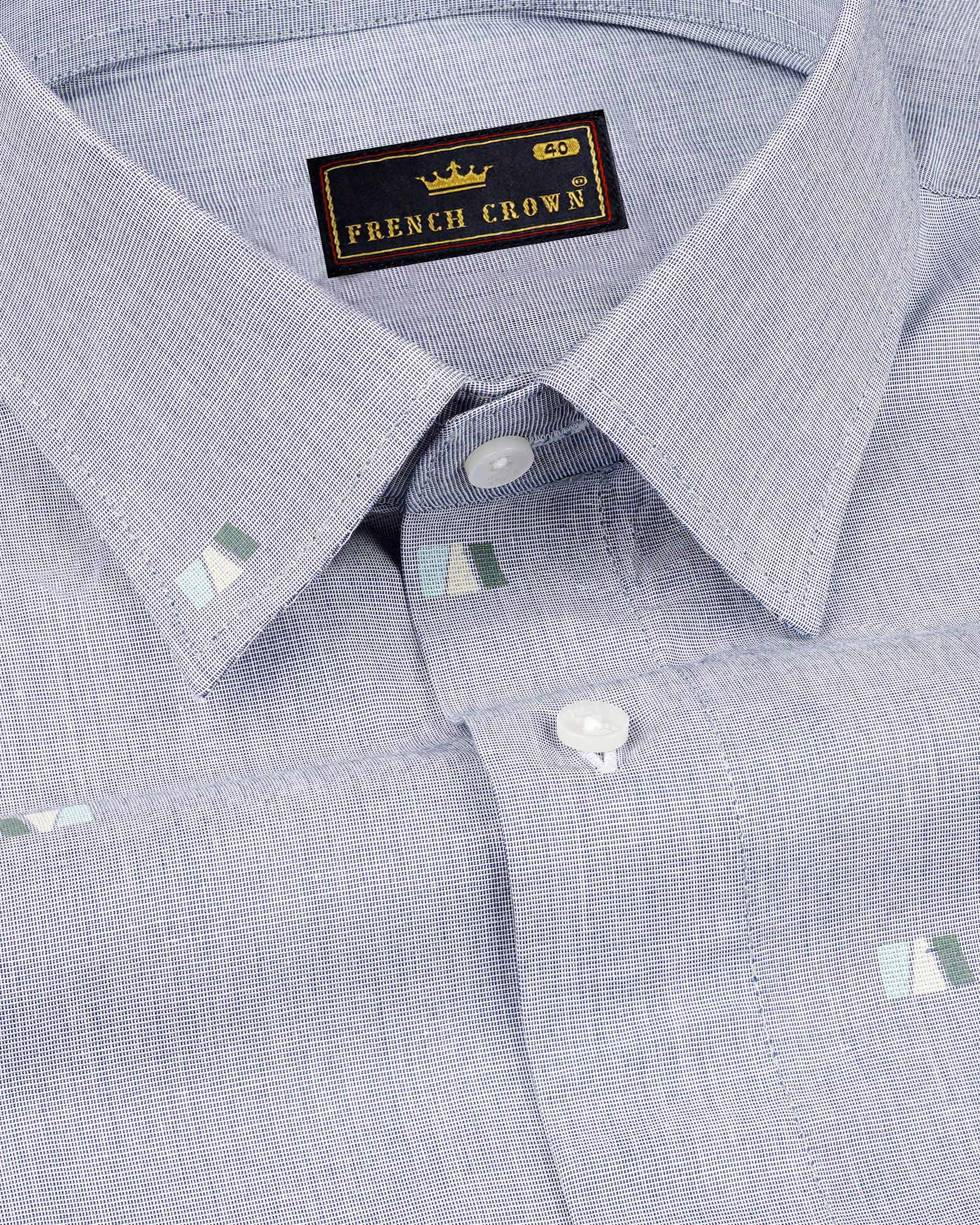 Mantle Light Green with Moonraker Blue 3D Textured Chambray Shirt 7584-38,7584-38,7584-39,7584-39,7584-40,7584-40,7584-42,7584-42,7584-44,7584-44,7584-46,7584-46,7584-48,7584-48,7584-50,7584-50,7584-52,7584-52