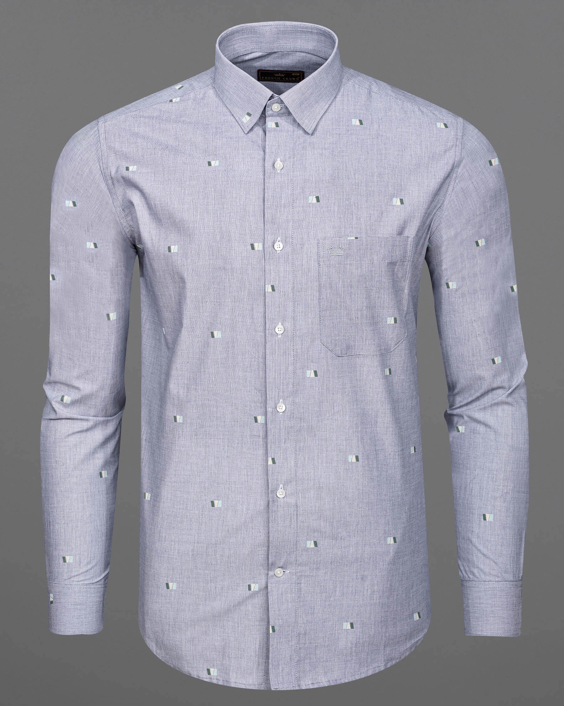 Mantle Light Green with Moonraker Blue 3D Textured Chambray Shirt 7584-38,7584-38,7584-39,7584-39,7584-40,7584-40,7584-42,7584-42,7584-44,7584-44,7584-46,7584-46,7584-48,7584-48,7584-50,7584-50,7584-52,7584-52