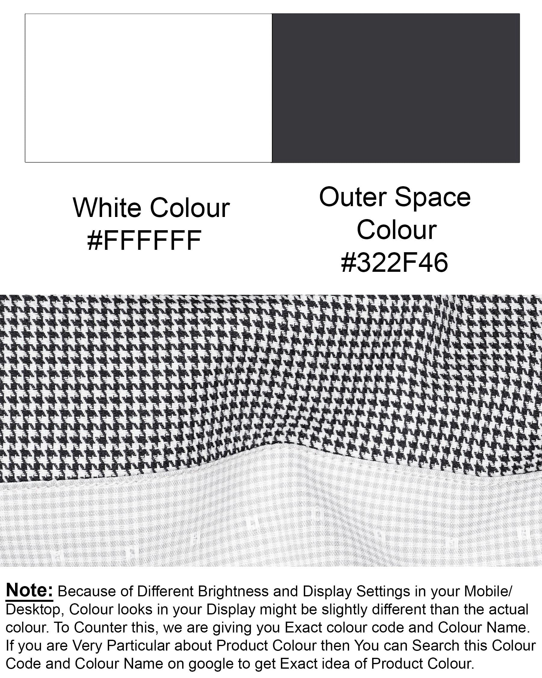 Outer Space Gray with Bright White Half and Half Houndstooth Textured Designer Shirt 7594-BLK-P203-38,7594-BLK-P203-38,7594-BLK-P203-39,7594-BLK-P203-39,7594-BLK-P203-40,7594-BLK-P203-40,7594-BLK-P203-42,7594-BLK-P203-42,7594-BLK-P203-44,7594-BLK-P203-44,7594-BLK-P203-46,7594-BLK-P203-46,7594-BLK-P203-48,7594-BLK-P203-48,7594-BLK-P203-50,7594-BLK-P203-50,7594-BLK-P203-52,7594-BLK-P203-52