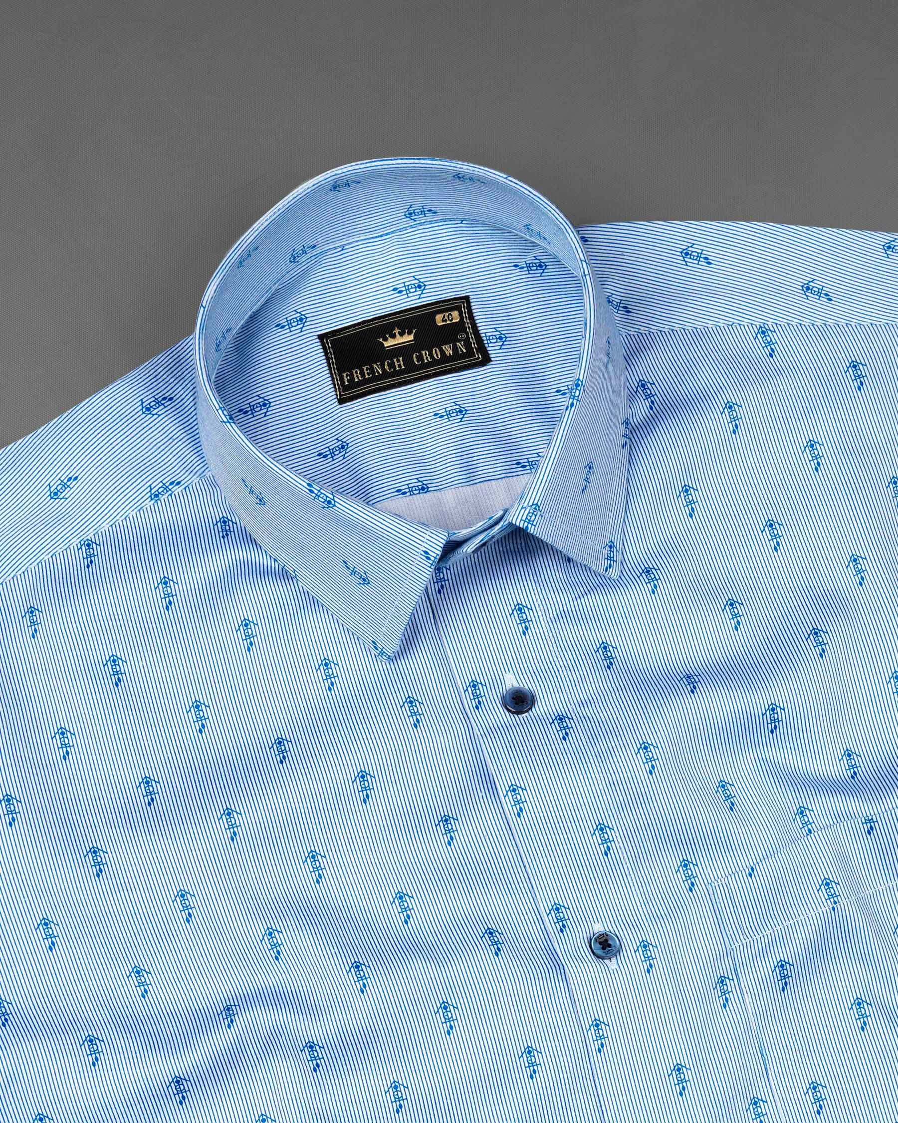 Curious Blue Striped and Anchor Printed Super Soft Premium Cotton Shirt 7622-BLE-38,7622-BLE-38,7622-BLE-39,7622-BLE-39,7622-BLE-40,7622-BLE-40,7622-BLE-42,7622-BLE-42,7622-BLE-44,7622-BLE-44,7622-BLE-46,7622-BLE-46,7622-BLE-48,7622-BLE-48,7622-BLE-50,7622-BLE-50,7622-BLE-52,7622-BLE-52