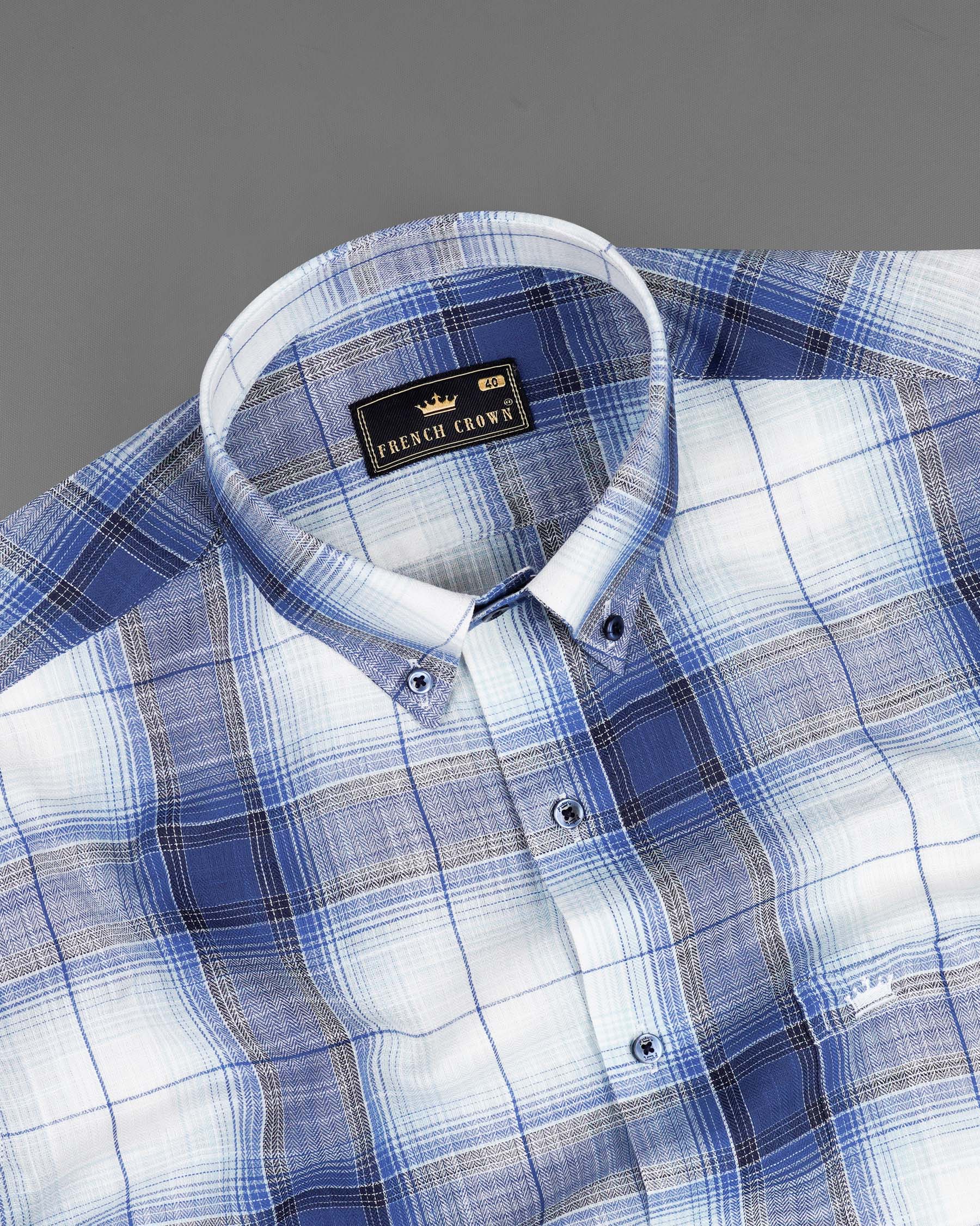 Bright White and Twilight Blue Plaid Herringbone Shirt 7624-BD-BLE-38,7624-BD-BLE-38,7624-BD-BLE-39,7624-BD-BLE-39,7624-BD-BLE-40,7624-BD-BLE-40,7624-BD-BLE-42,7624-BD-BLE-42,7624-BD-BLE-44,7624-BD-BLE-44,7624-BD-BLE-46,7624-BD-BLE-46,7624-BD-BLE-48,7624-BD-BLE-48,7624-BD-BLE-50,7624-BD-BLE-50,7624-BD-BLE-52,7624-BD-BLE-52